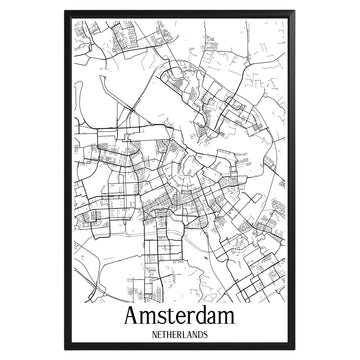 Amsterdam Netherlands City Map Poster - GroovyGrove