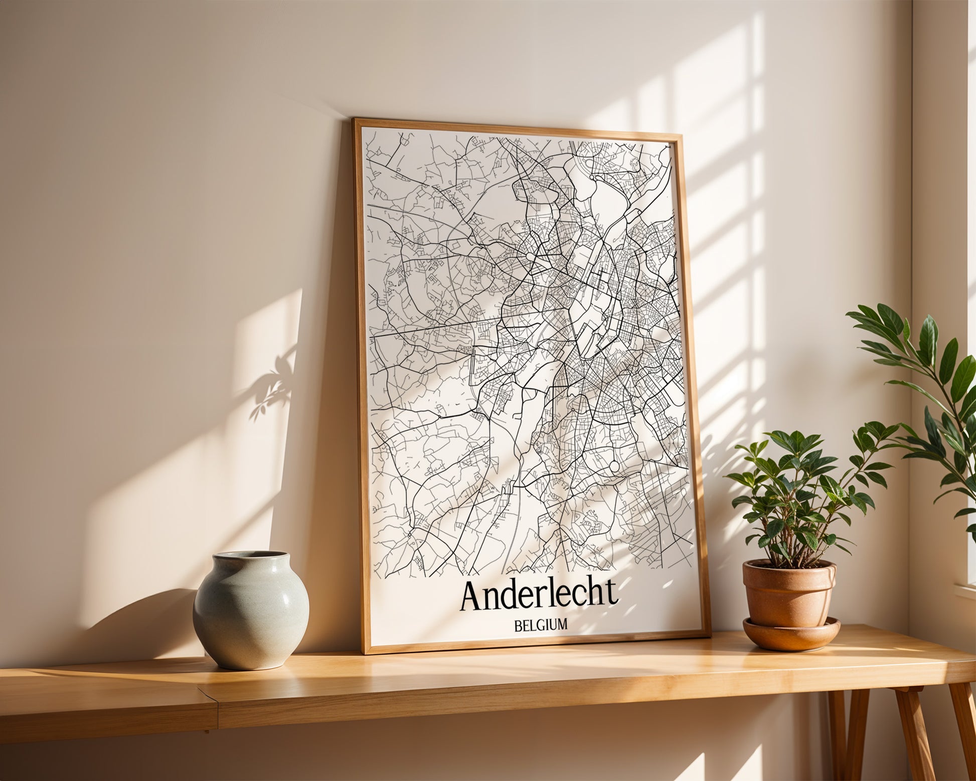 Anderlecht Belgium City Map Poster - GroovyGrove