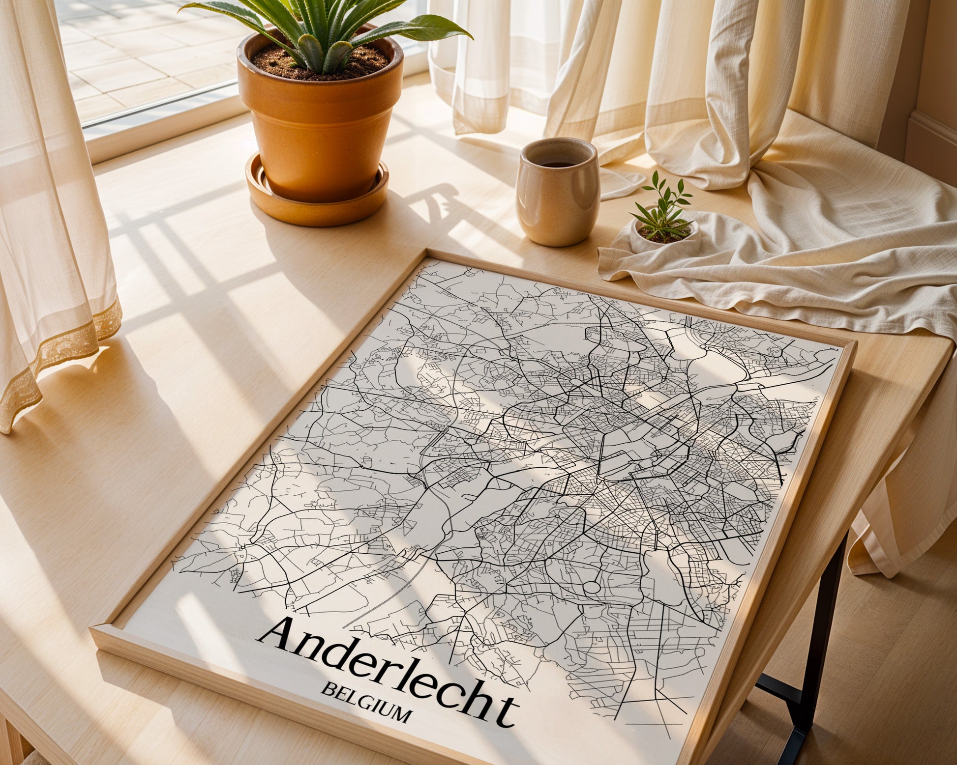 Anderlecht Belgium City Map Poster - GroovyGrove