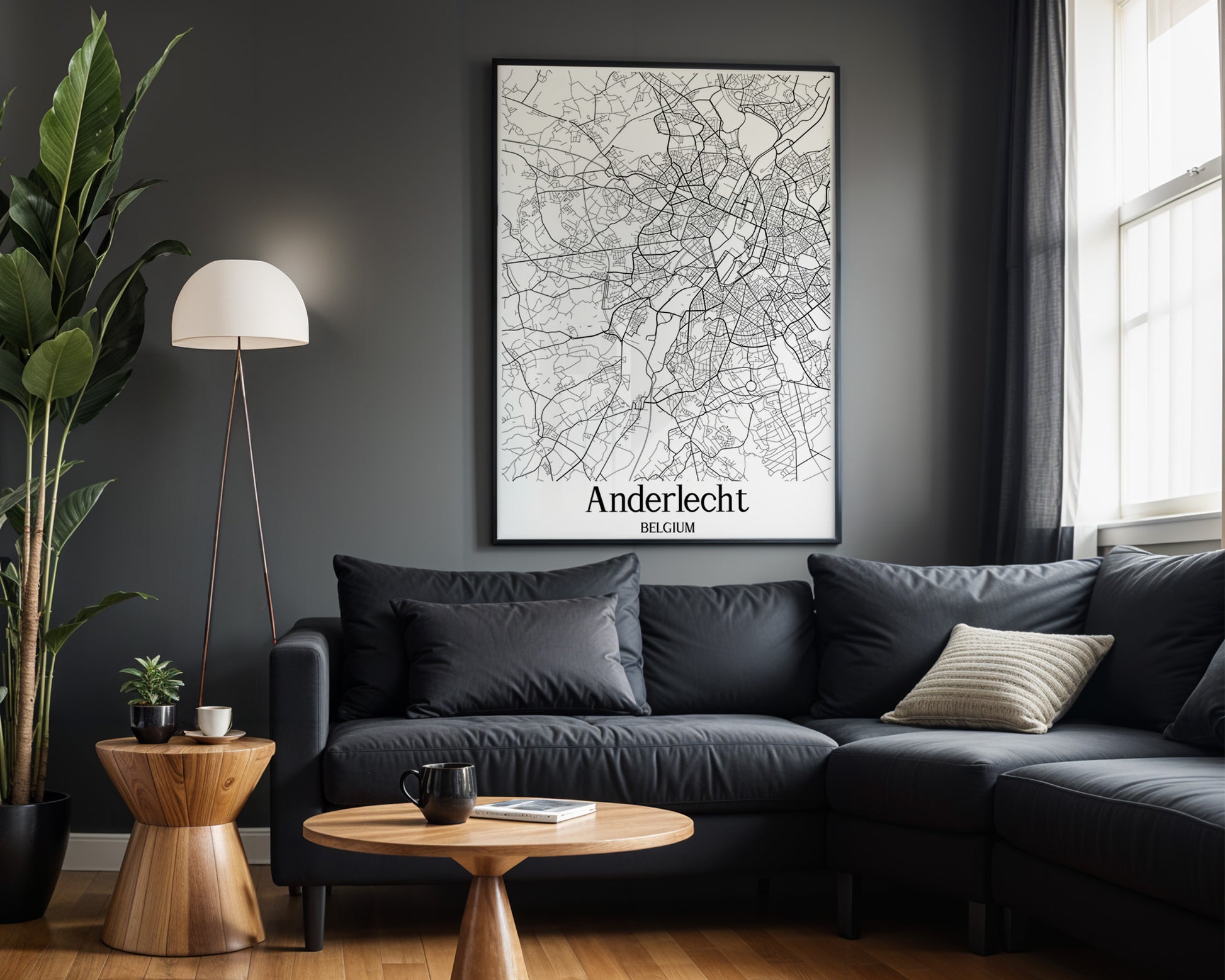 Anderlecht Belgium City Map Poster - GroovyGrove