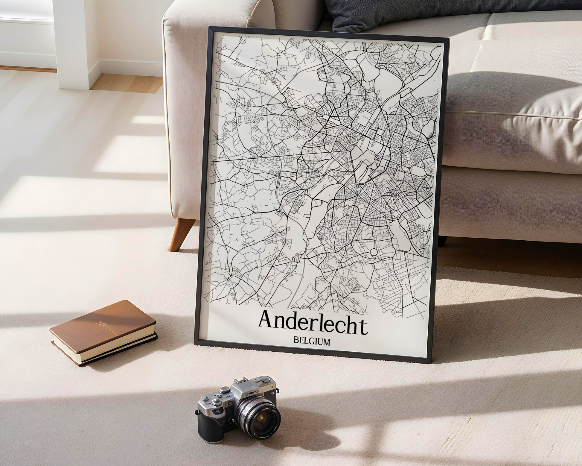 Anderlecht Belgium City Map Poster - GroovyGrove