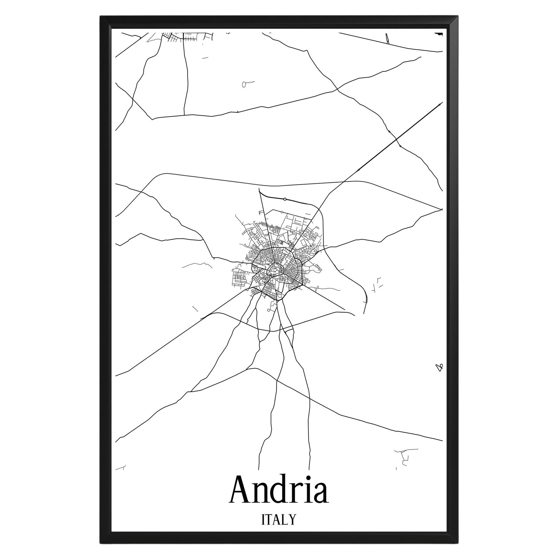 Andria Italy City Map Poster - GroovyGrove