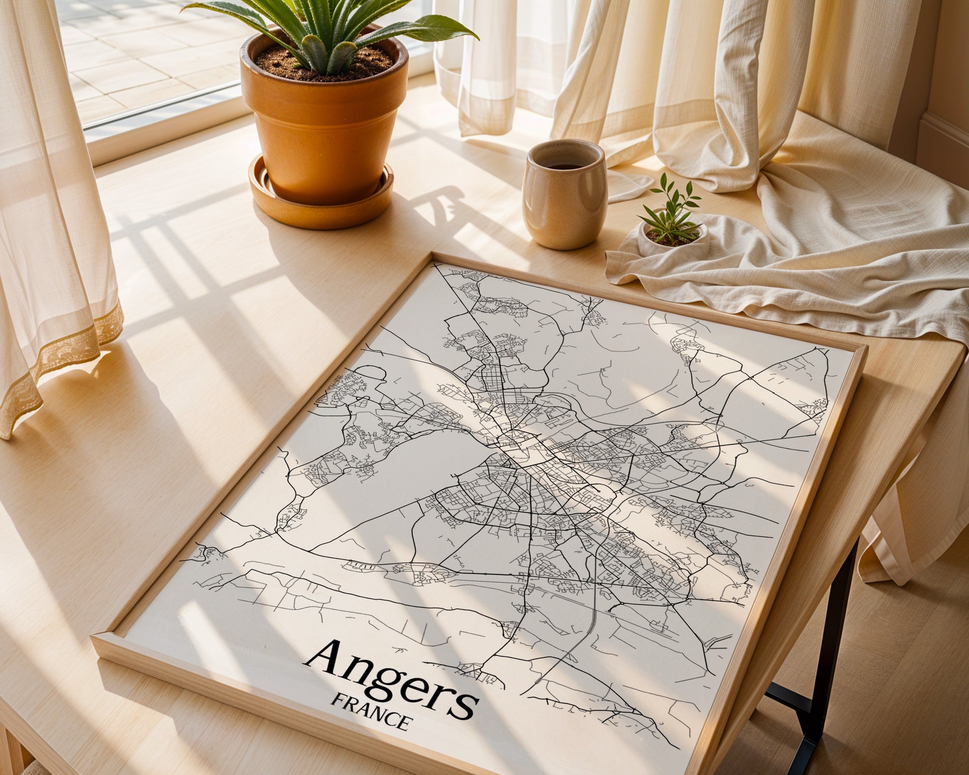 Angers France City Map Poster - GroovyGrove