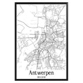 Antwerpen Belgium City Map Poster - GroovyGrove