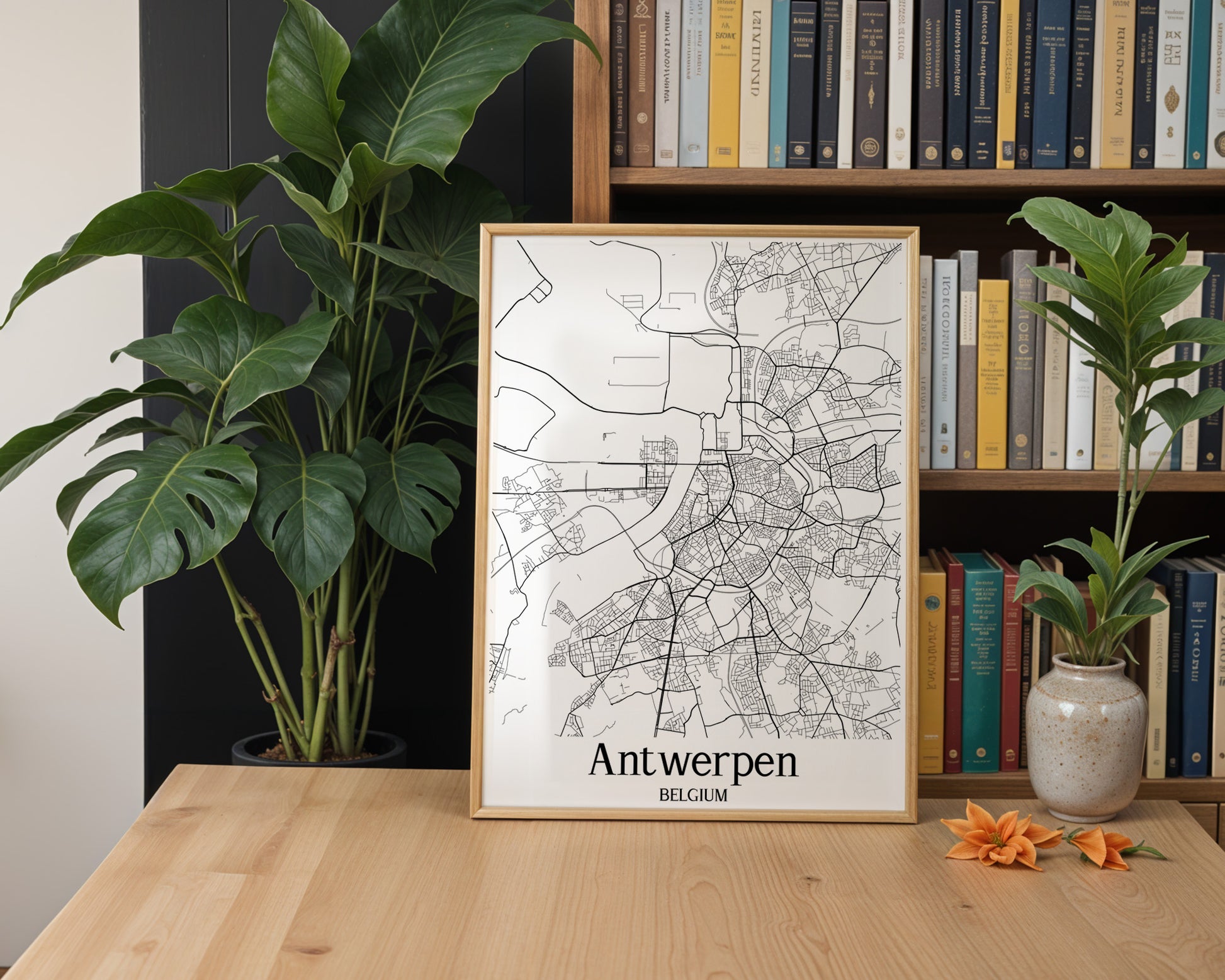 Antwerpen Belgium City Map Poster - GroovyGrove