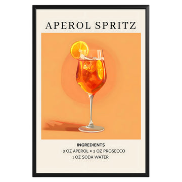 Aperol Spritz Vintage Cocktail Poster - GroovyGrove