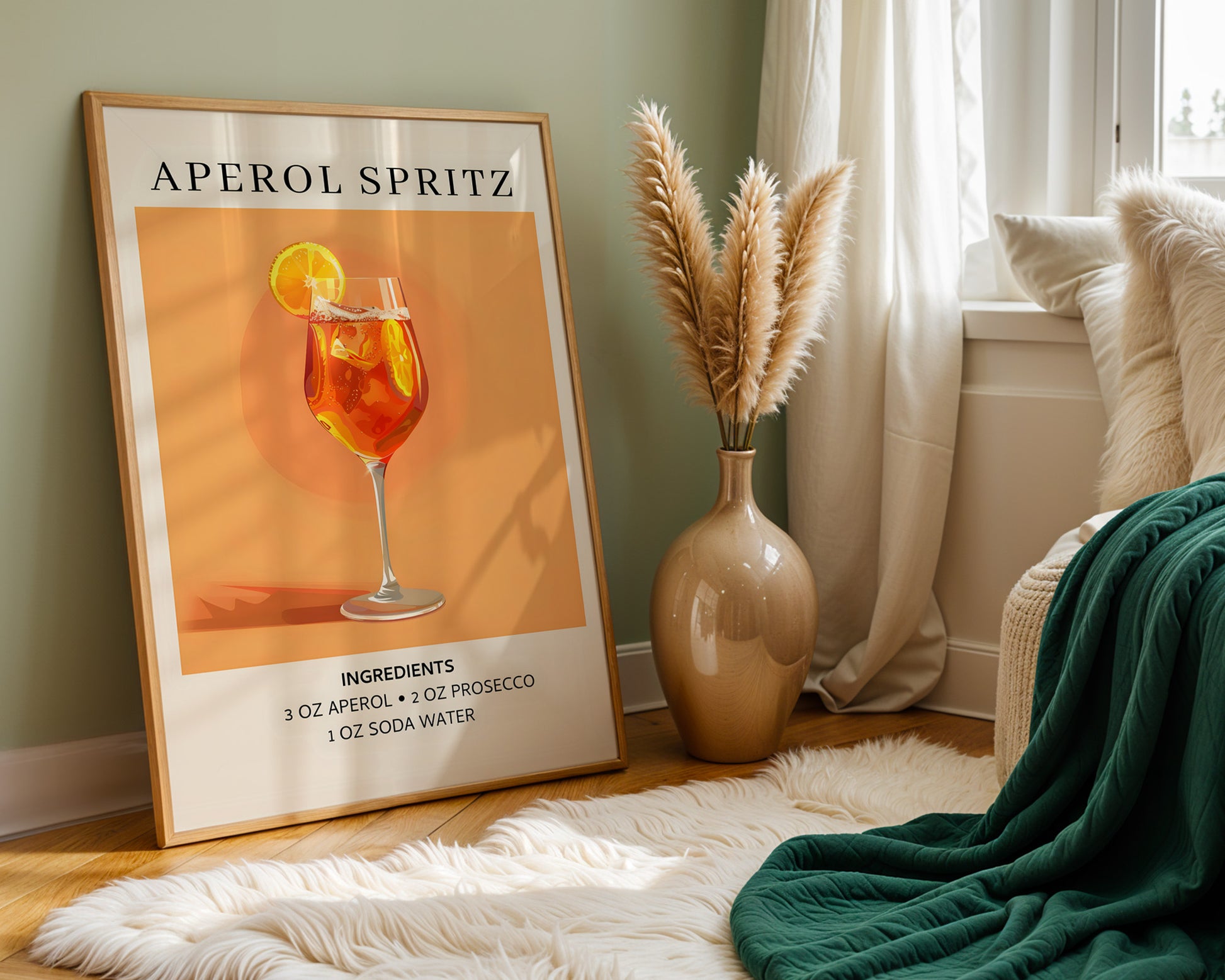 Aperol Spritz Vintage Cocktail Poster - GroovyGrove