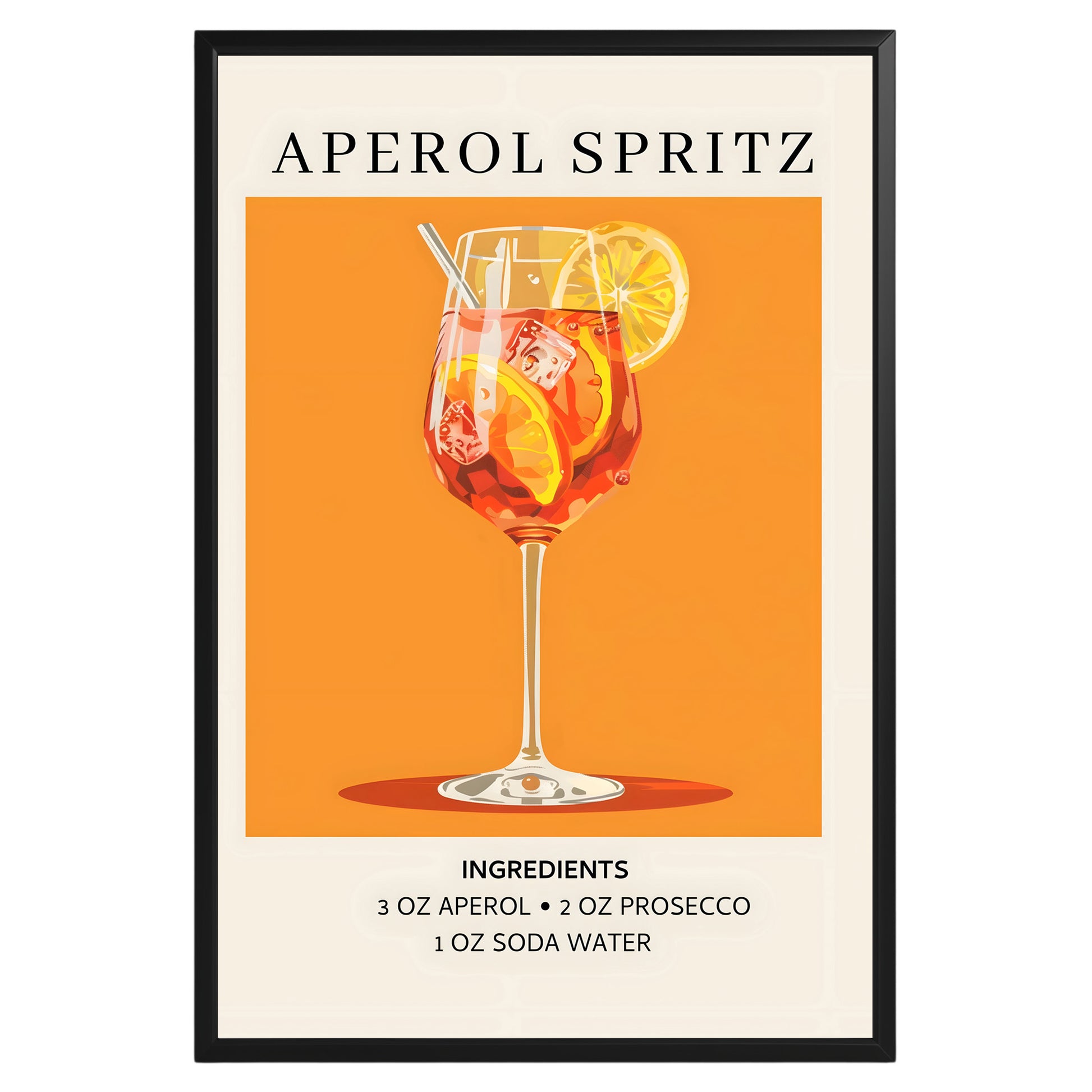 Aperol Spritz Vintage Cocktail Poster - GroovyGrove