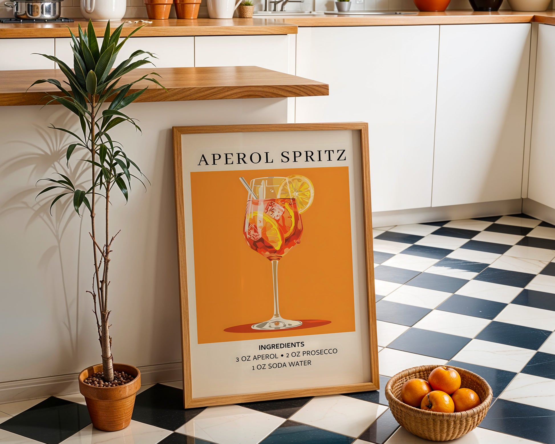 Aperol Spritz Vintage Cocktail Poster - GroovyGrove