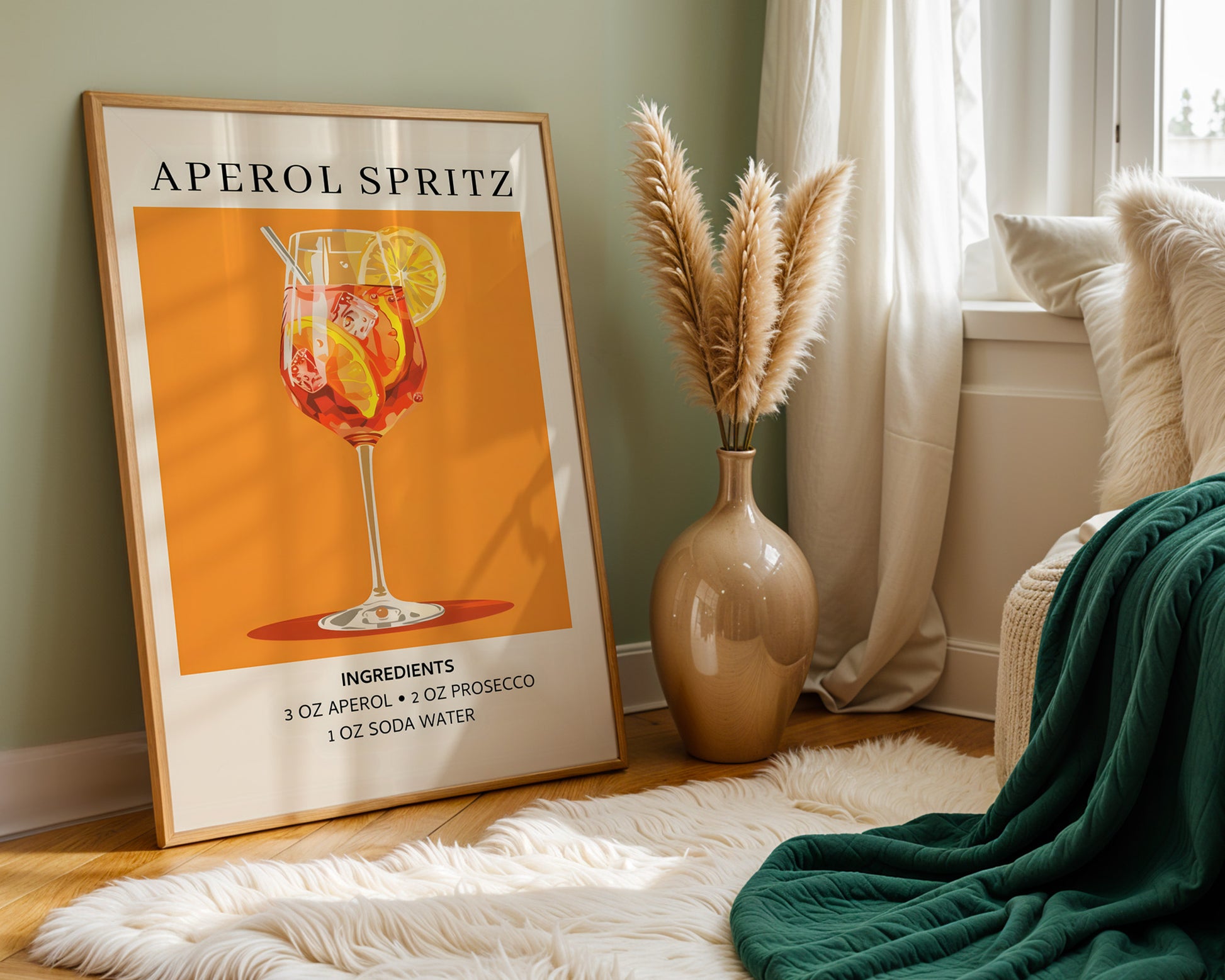 Aperol Spritz Vintage Cocktail Poster - GroovyGrove