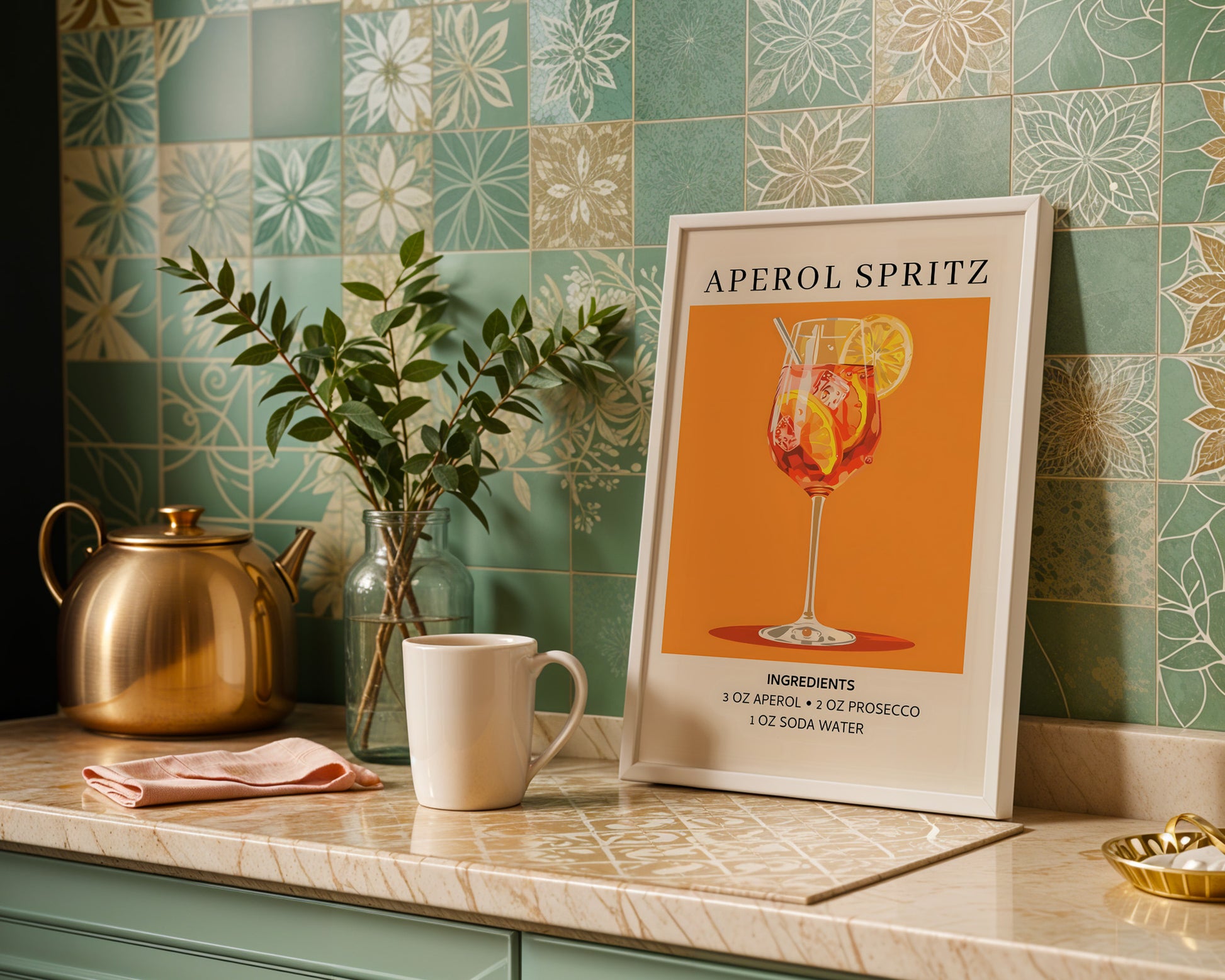 Aperol Spritz Vintage Cocktail Poster - GroovyGrove