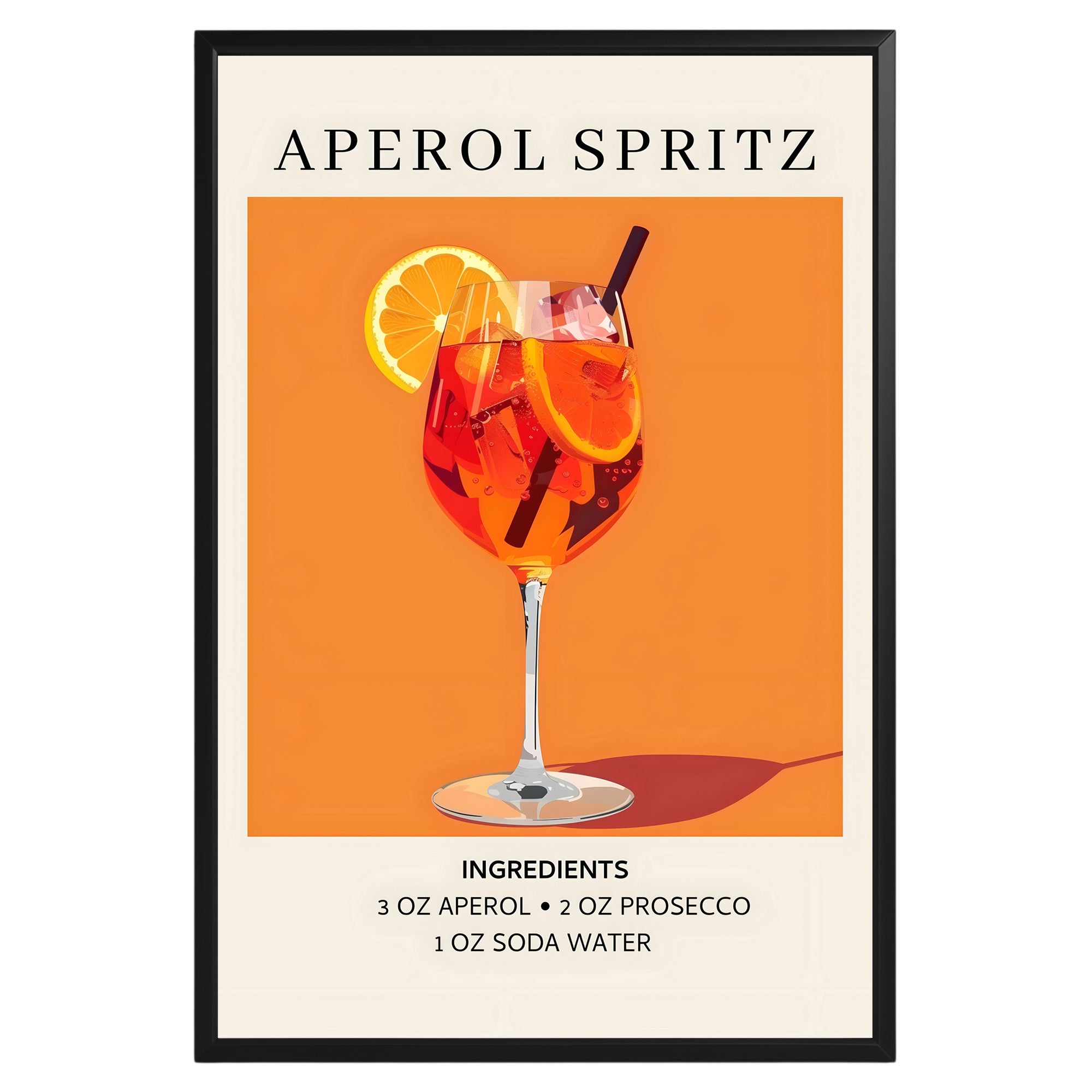 Aperol Spritz Vintage Cocktail Poster - GroovyGrove