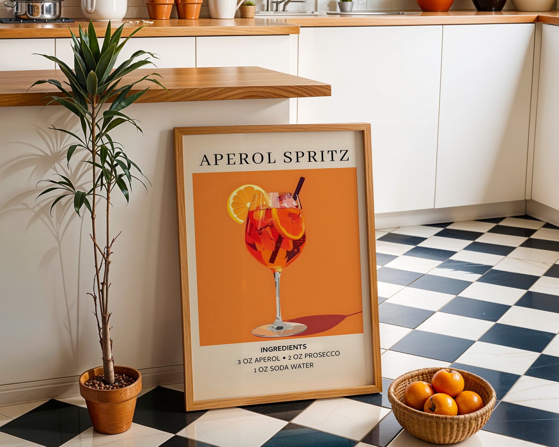 Aperol Spritz Vintage Cocktail Poster - GroovyGrove