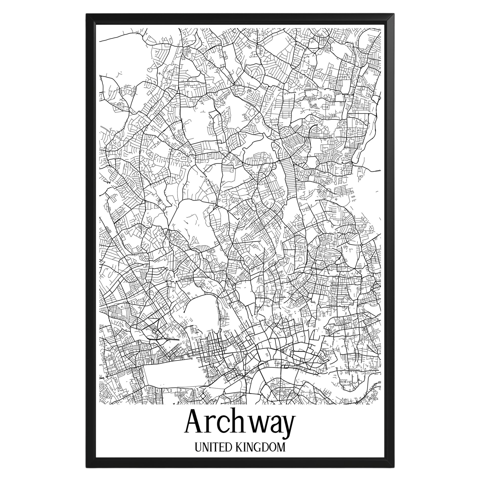 Archway United Kingdom City Map Poster - GroovyGrove