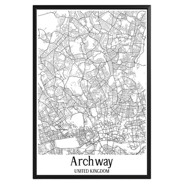 Archway United Kingdom City Map Poster - GroovyGrove