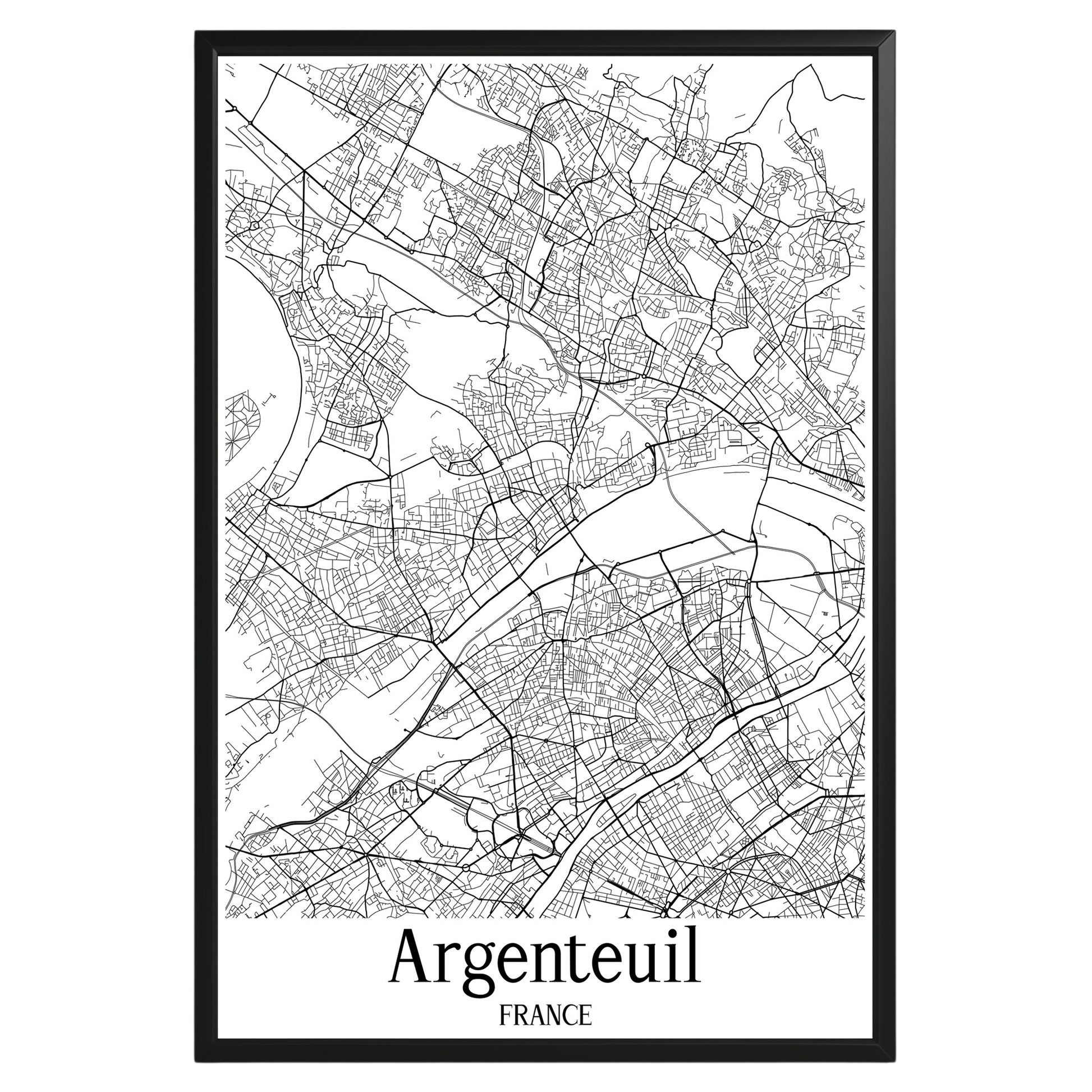 Argenteuil France City Map Poster - GroovyGrove