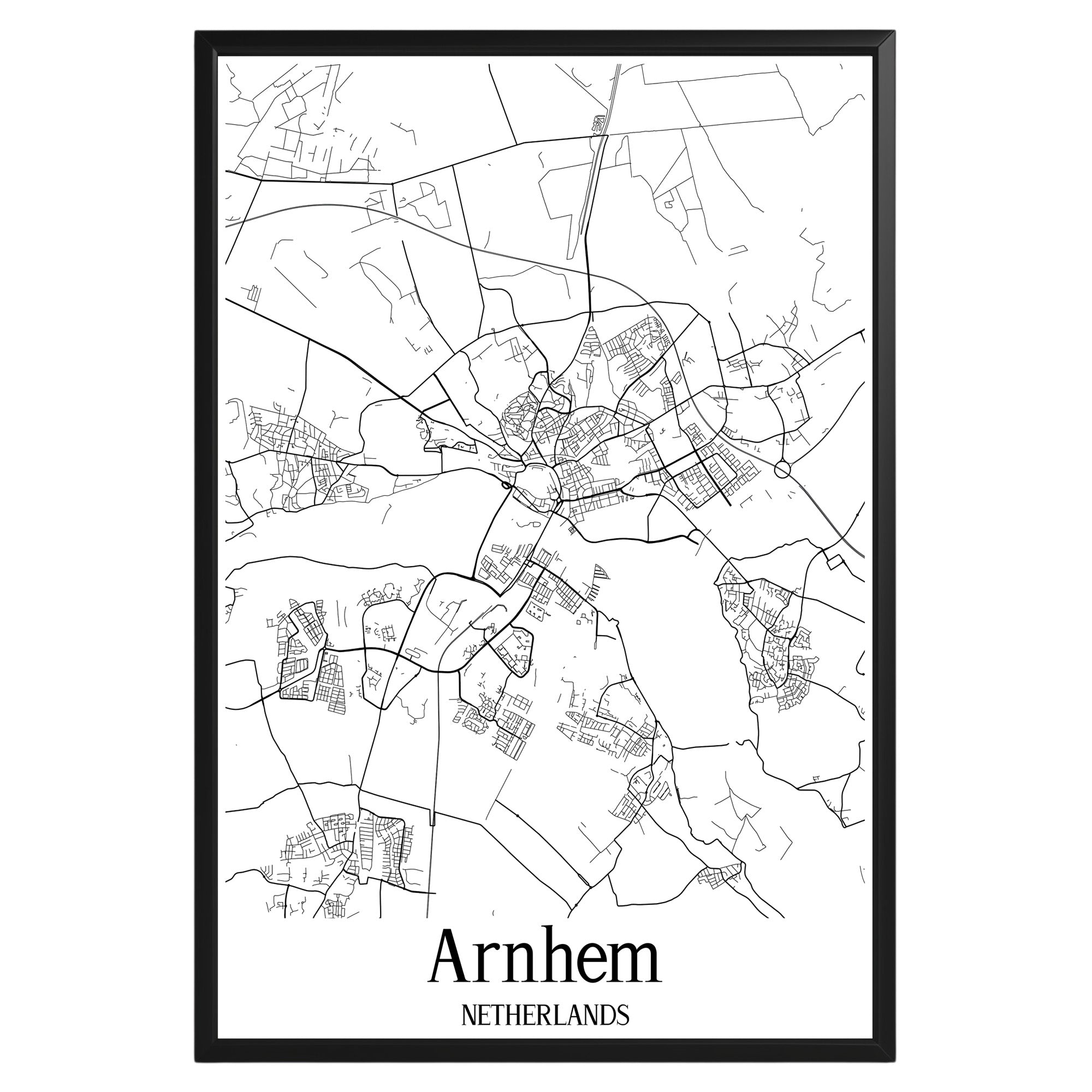 Arnhem Netherlands City Map Poster - GroovyGrove