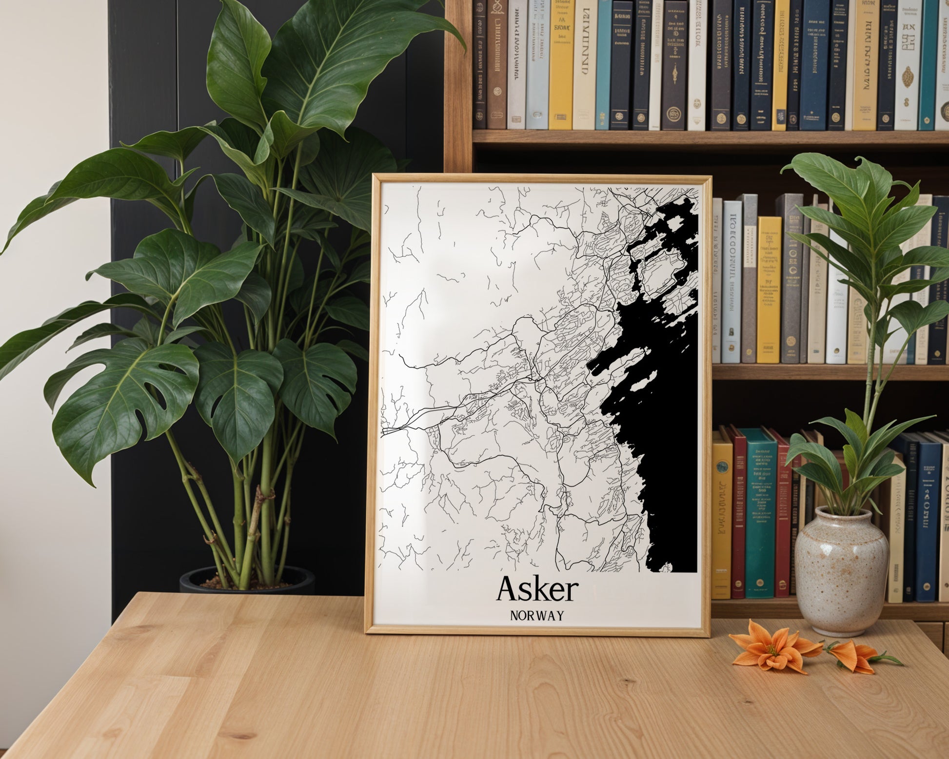 Asker Norway City Map Poster - GroovyGrove