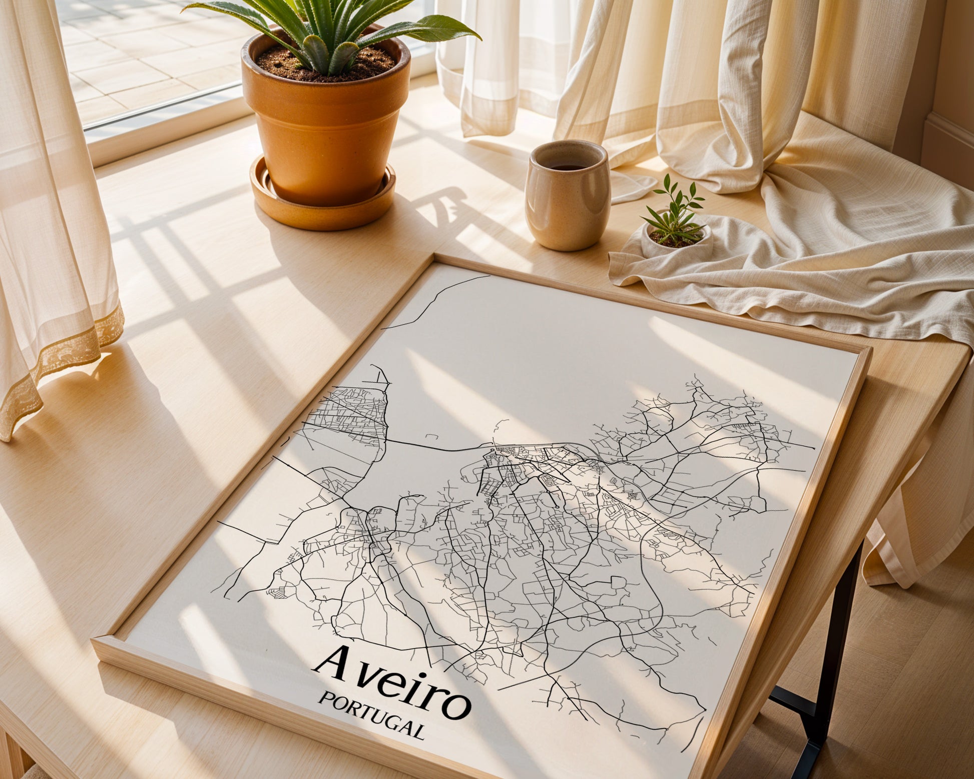 Aveiro Portugal City Map Poster - GroovyGrove