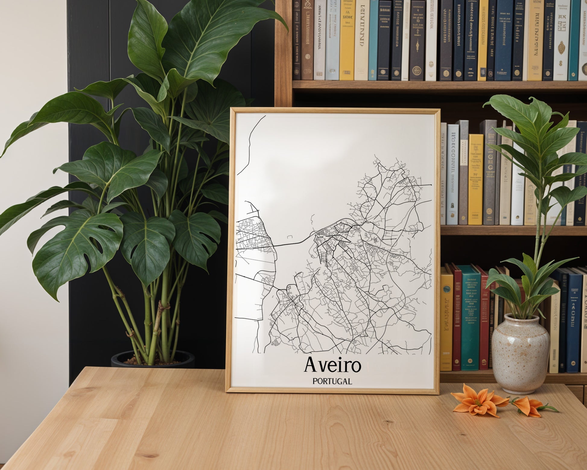 Aveiro Portugal City Map Poster - GroovyGrove