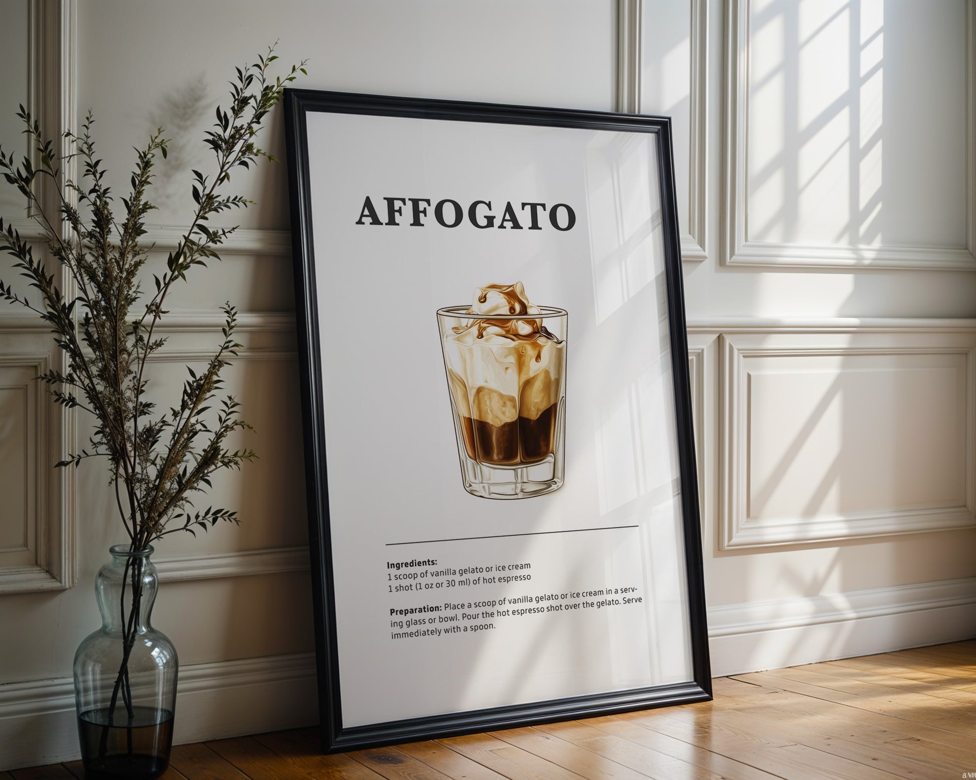 Affogato Coffee Recipe Poster - GroovyGrove