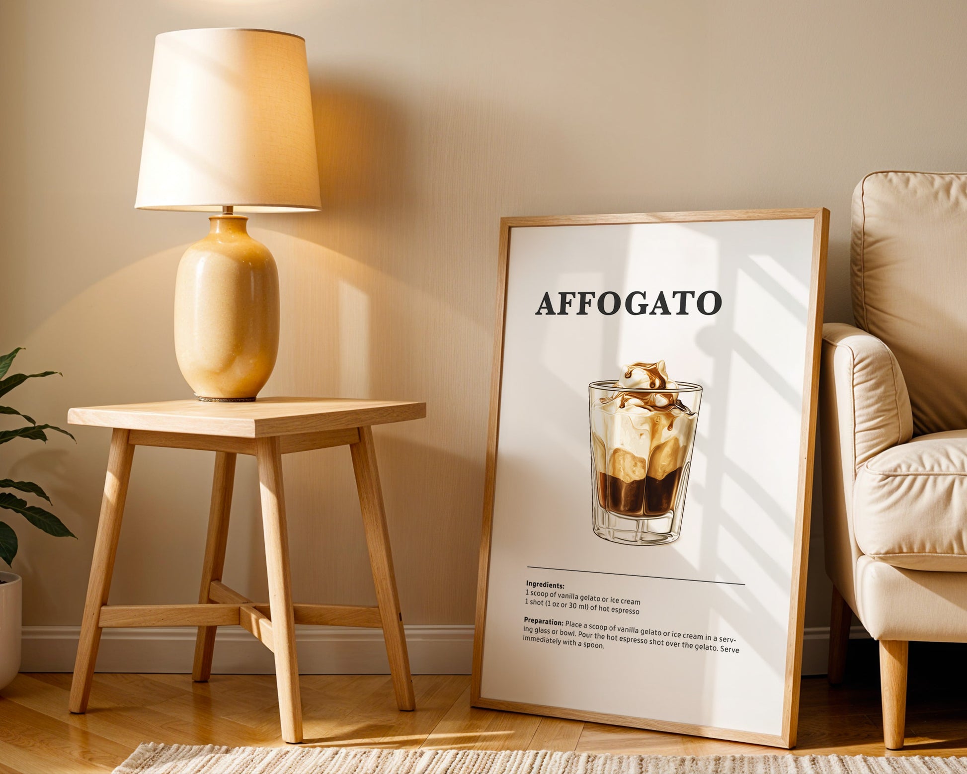 Affogato Coffee Recipe Poster - GroovyGrove