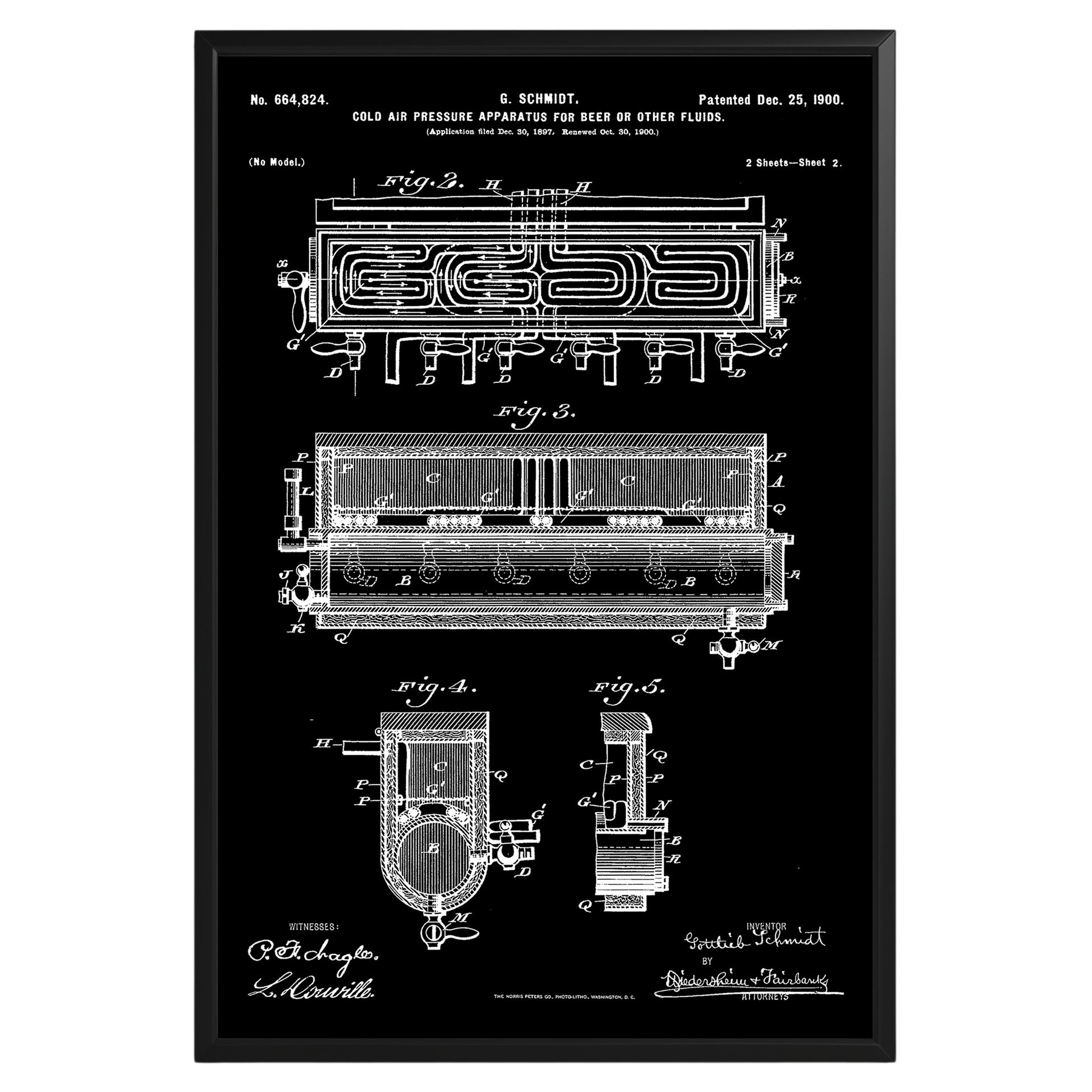 Air Pressure For Brewing Beer 1900 Patent Poster - GroovyGrove