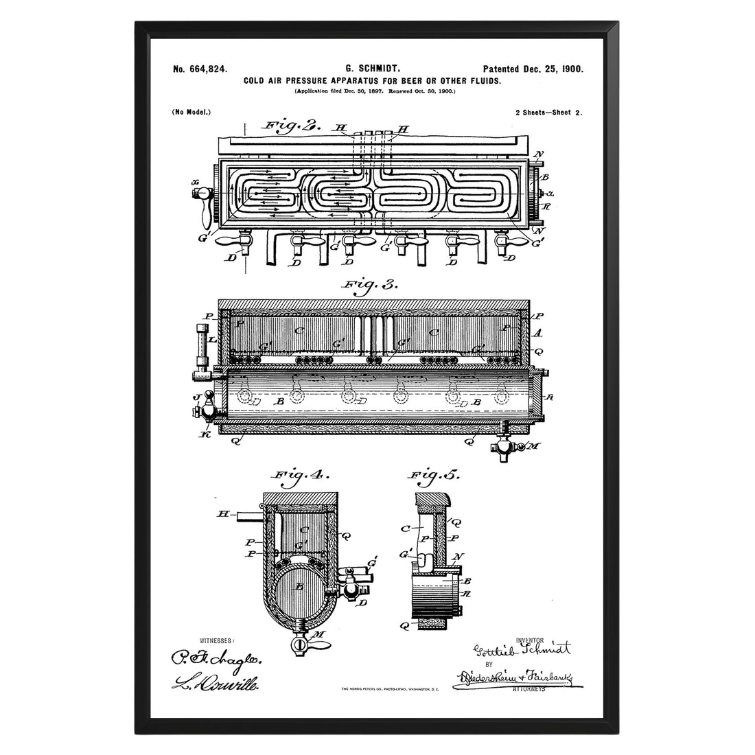 Air Pressure For Brewing Beer 1900 Patent Poster - GroovyGrove