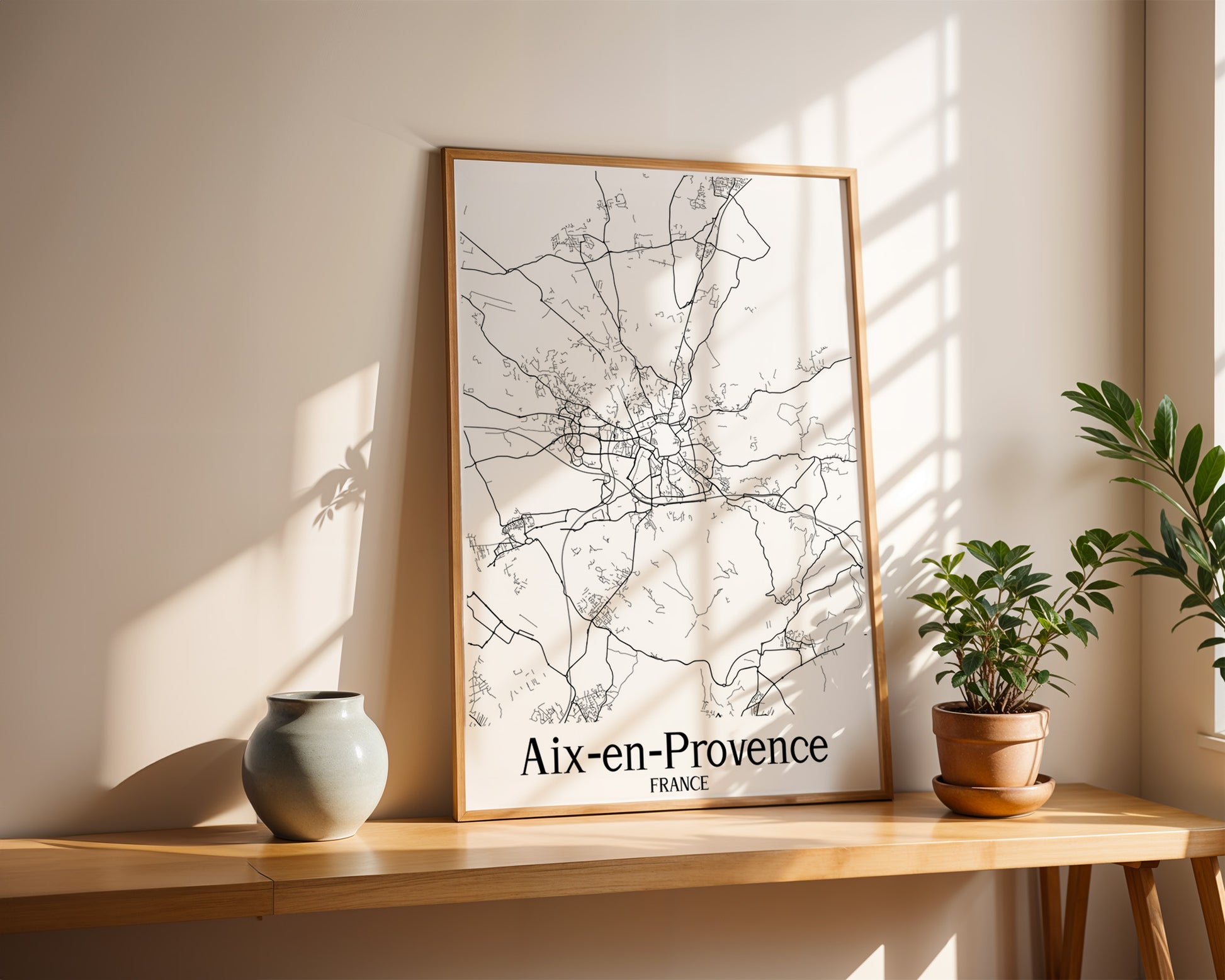 Aix-en-Provence France City Map Poster - GroovyGrove