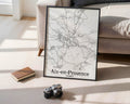 Aix-en-Provence France City Map Poster - GroovyGrove