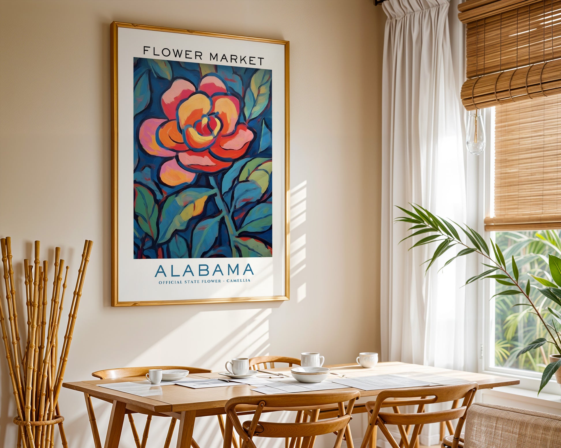 Alabama State Flower Market Poster - GroovyGrove