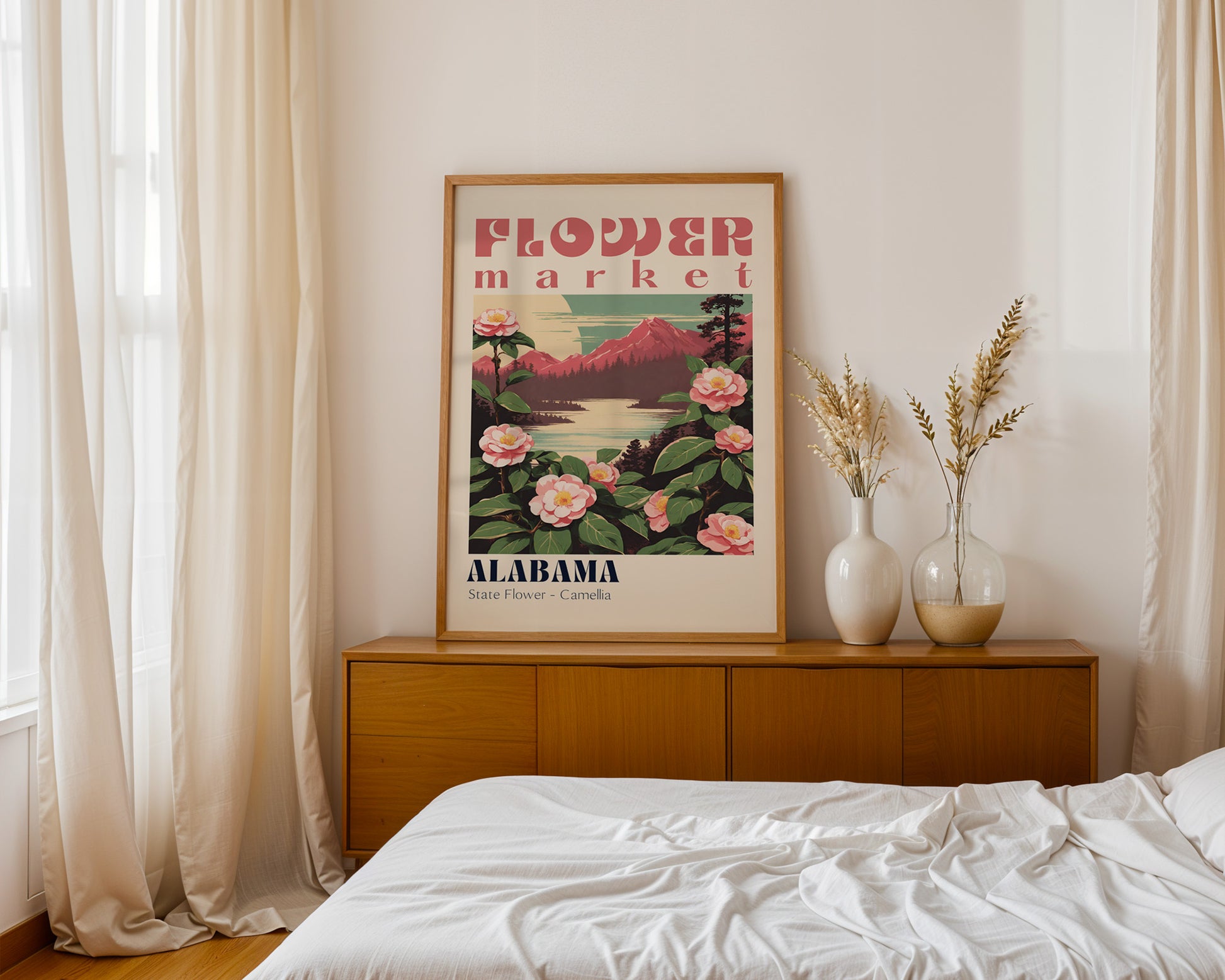 Alabama Flower Market Vintage Poster - GroovyGrove