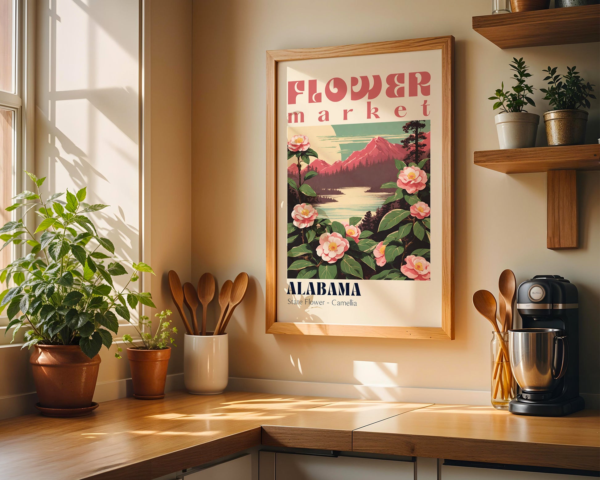 Alabama Flower Market Vintage Poster - GroovyGrove