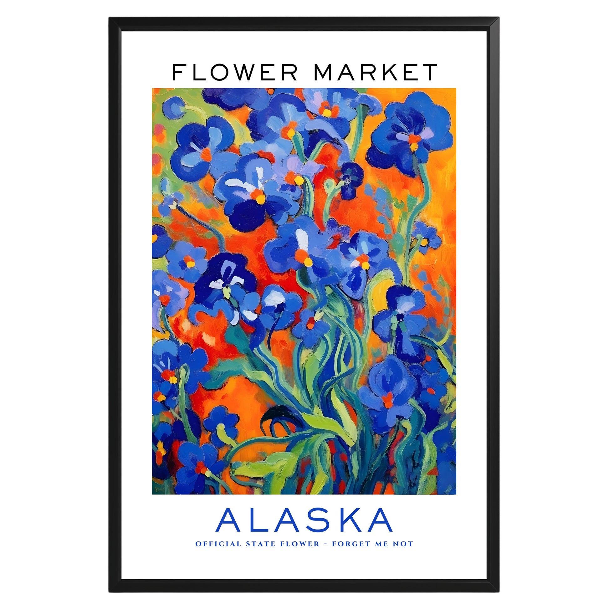 Alaska State Flower Market Poster - GroovyGrove