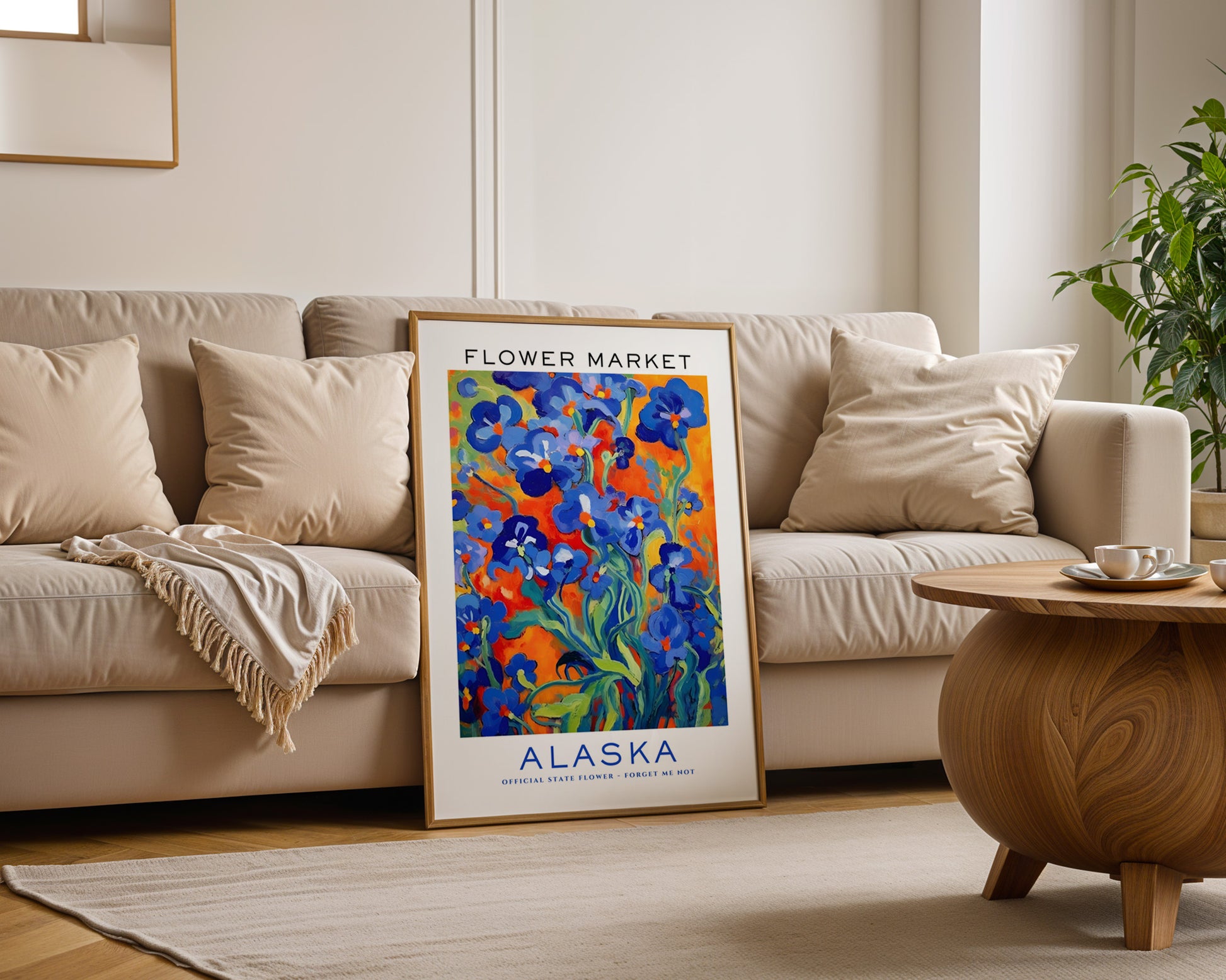 Alaska State Flower Market Poster - GroovyGrove