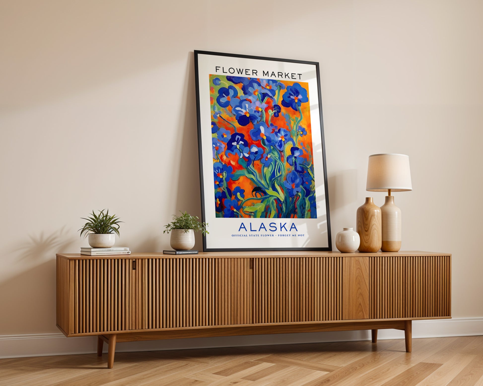 Alaska State Flower Market Poster - GroovyGrove