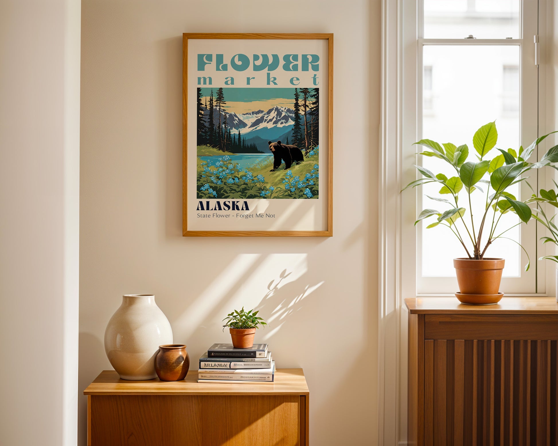 Alaska Flower Market Vintage Poster - GroovyGrove