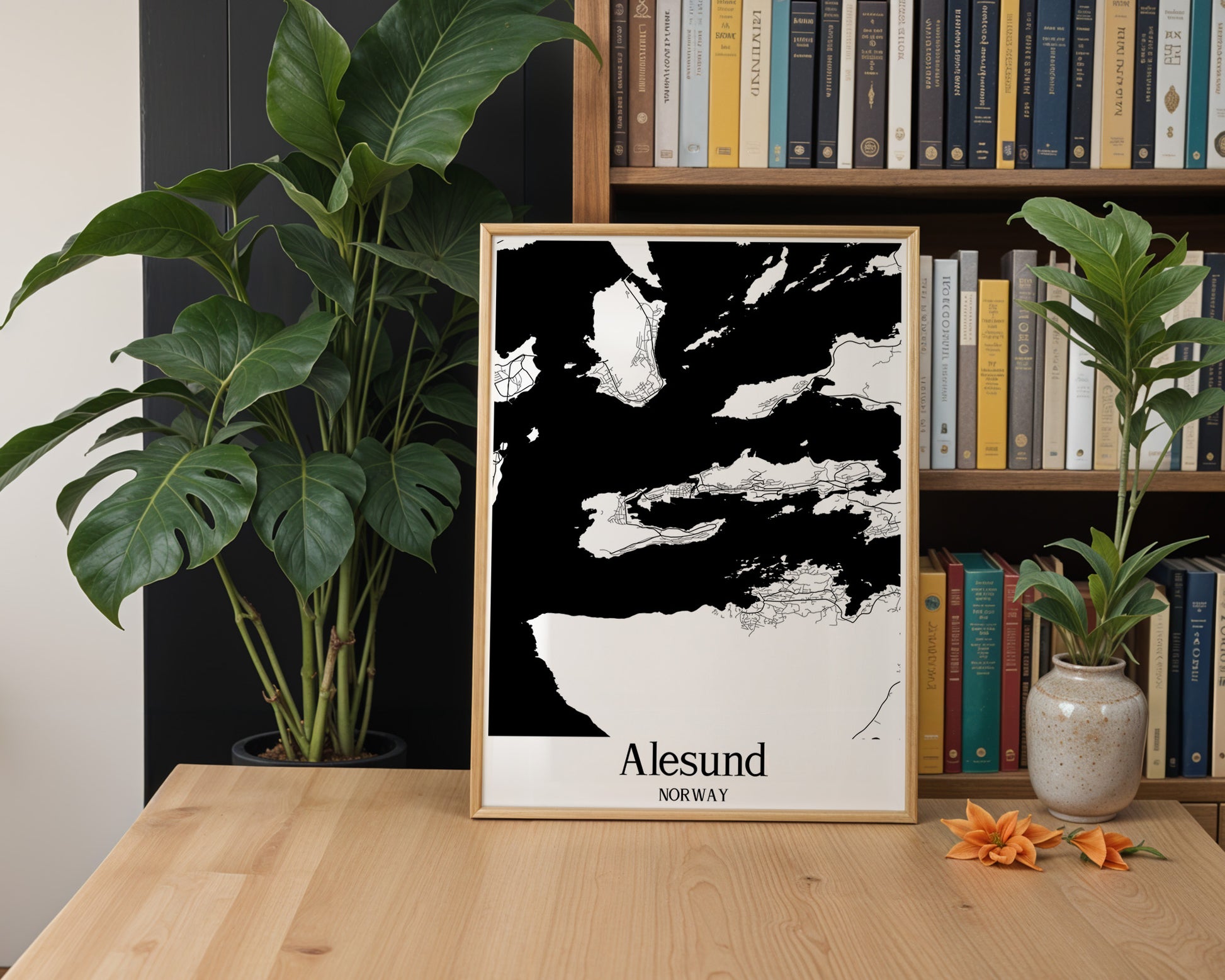 Alesund Norway City Map Poster - GroovyGrove