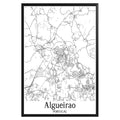 Algueirao Portugal City Map Poster - GroovyGrove