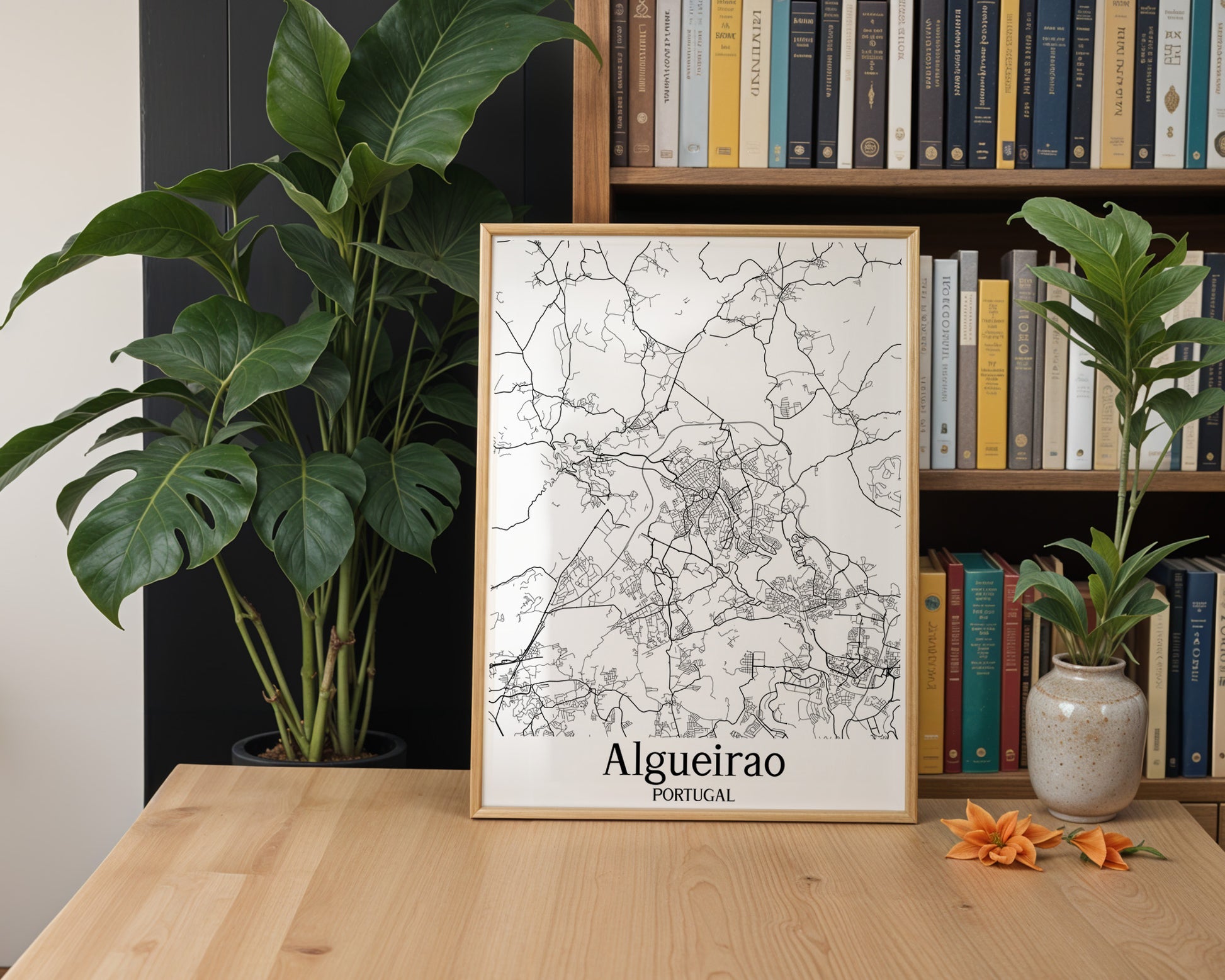 Algueirao Portugal City Map Poster - GroovyGrove