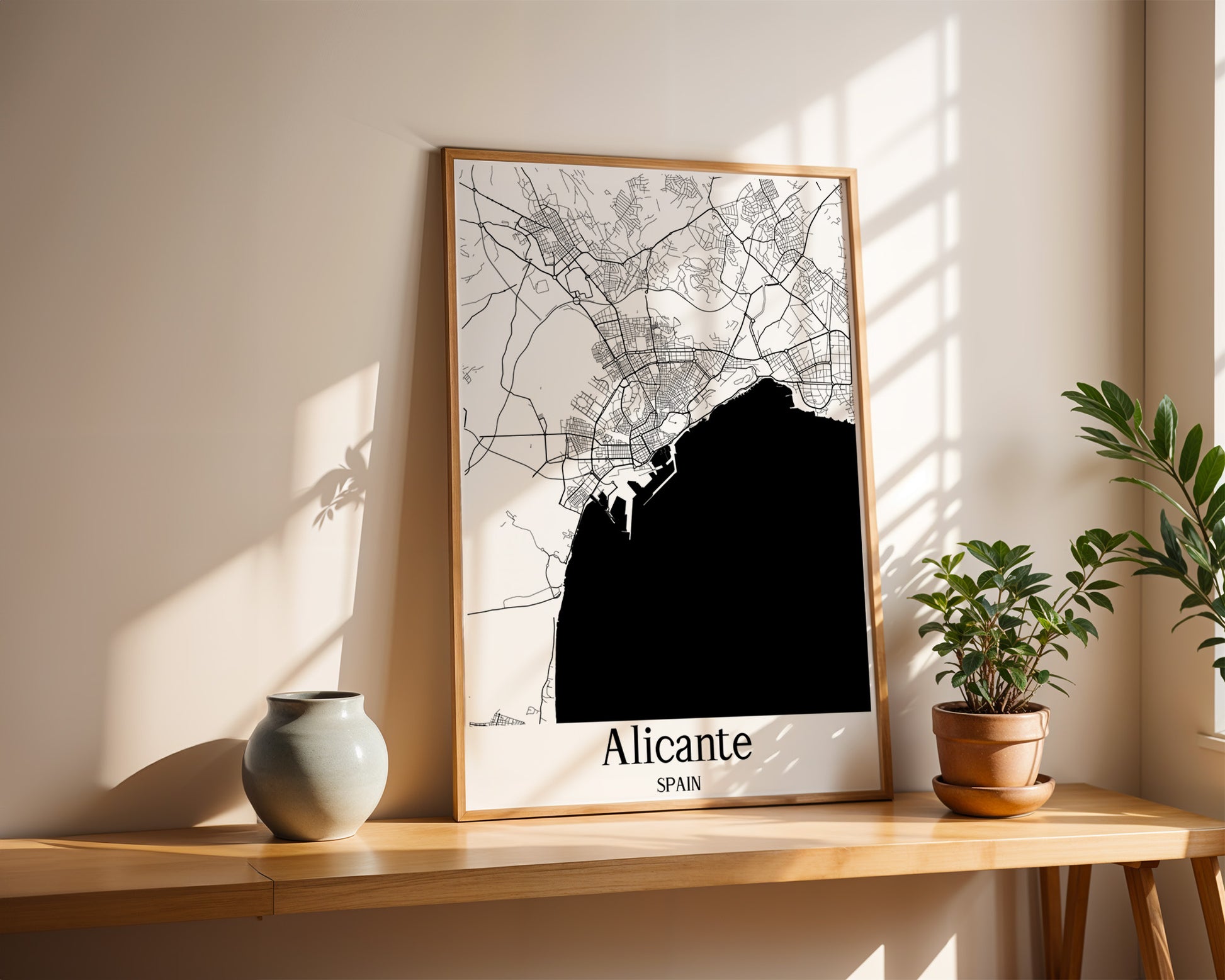 Alicante Spain City Map Poster - GroovyGrove