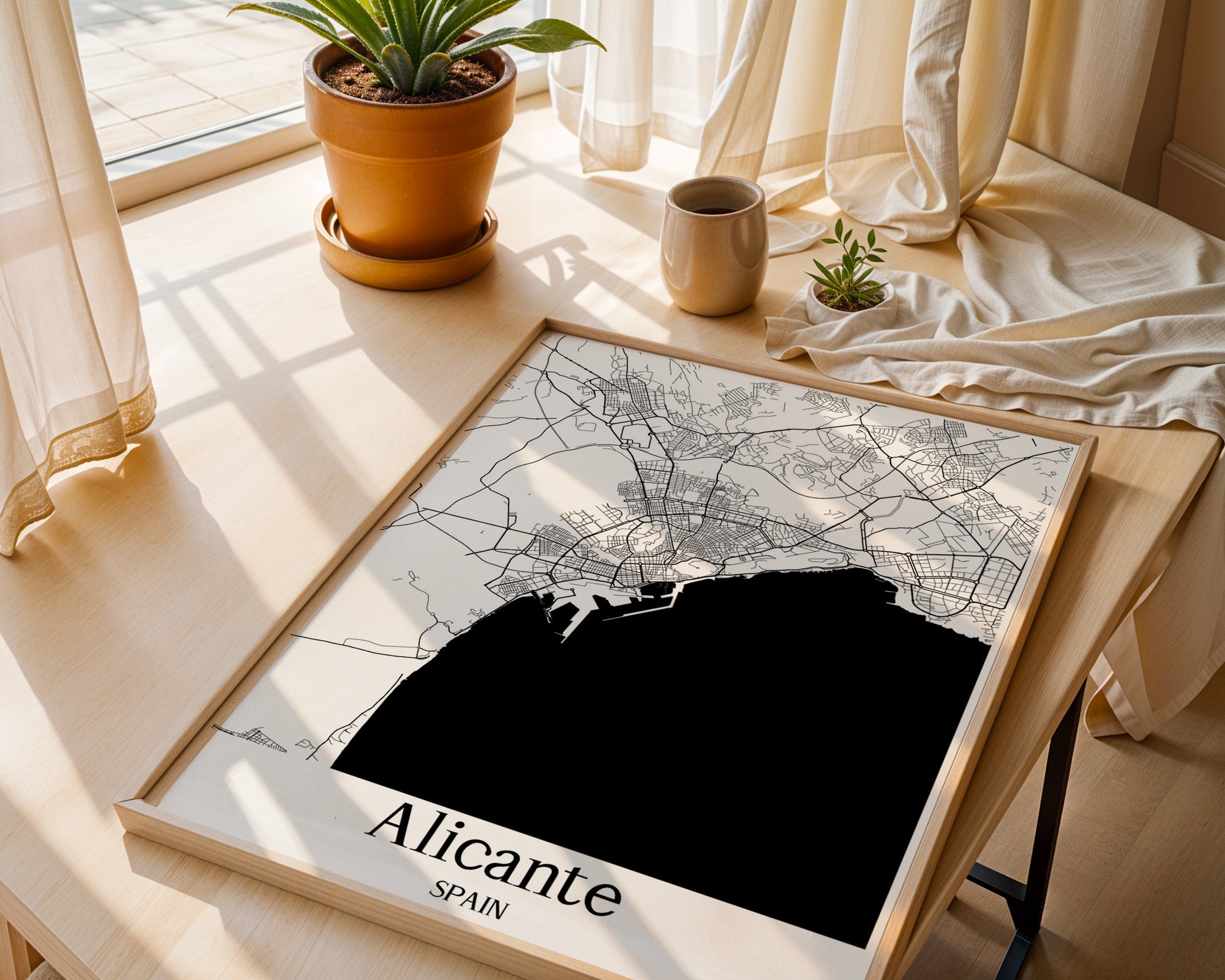 Alicante Spain City Map Poster - GroovyGrove