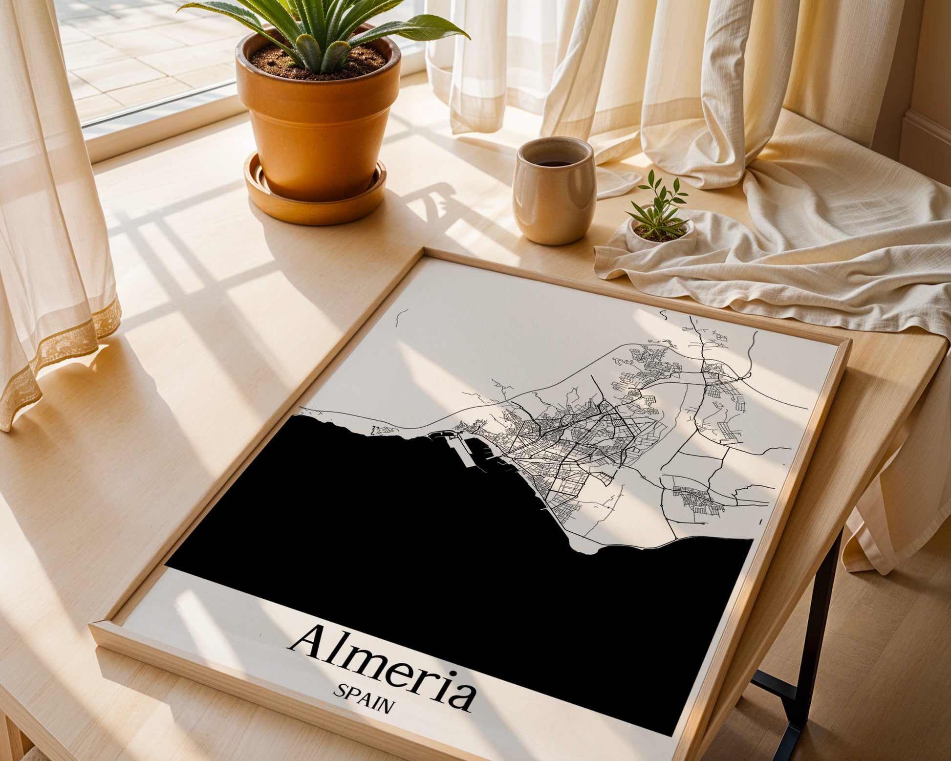 Almeria Spain City Map Poster - GroovyGrove