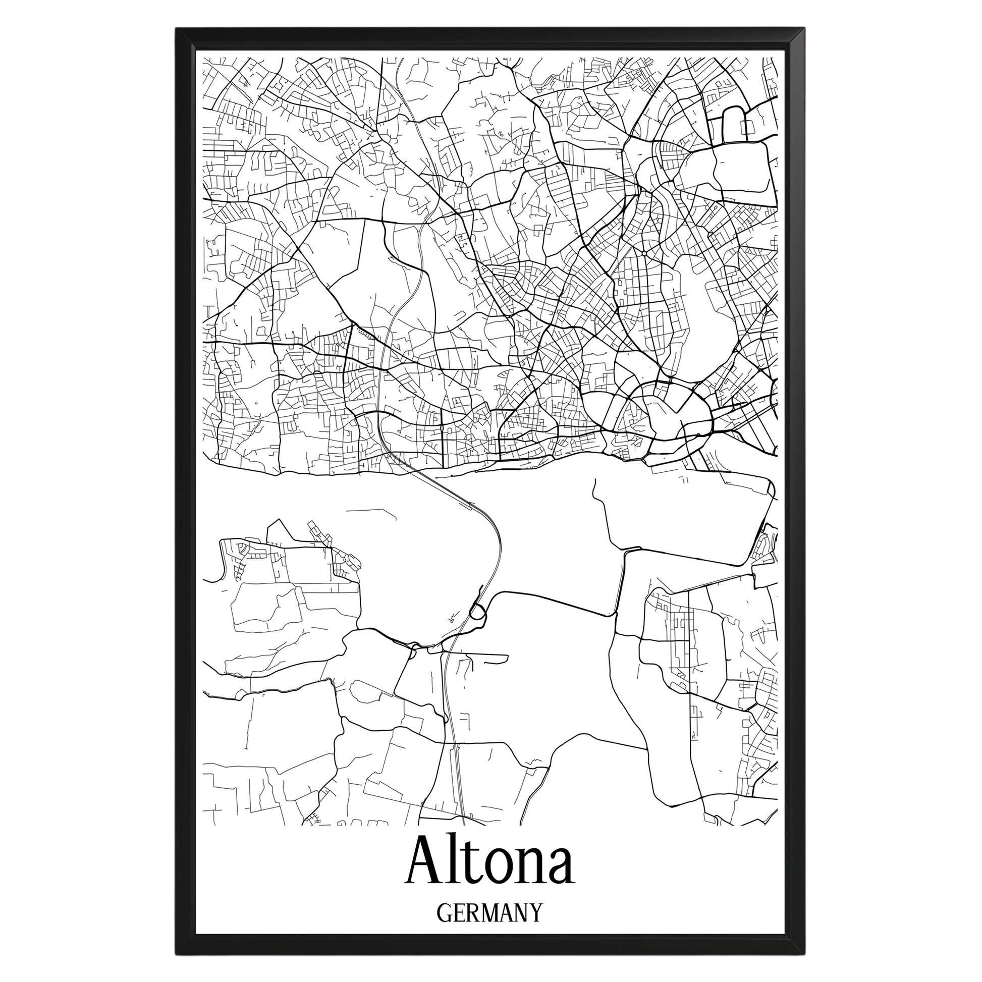 Altona Germany City Map Poster - GroovyGrove