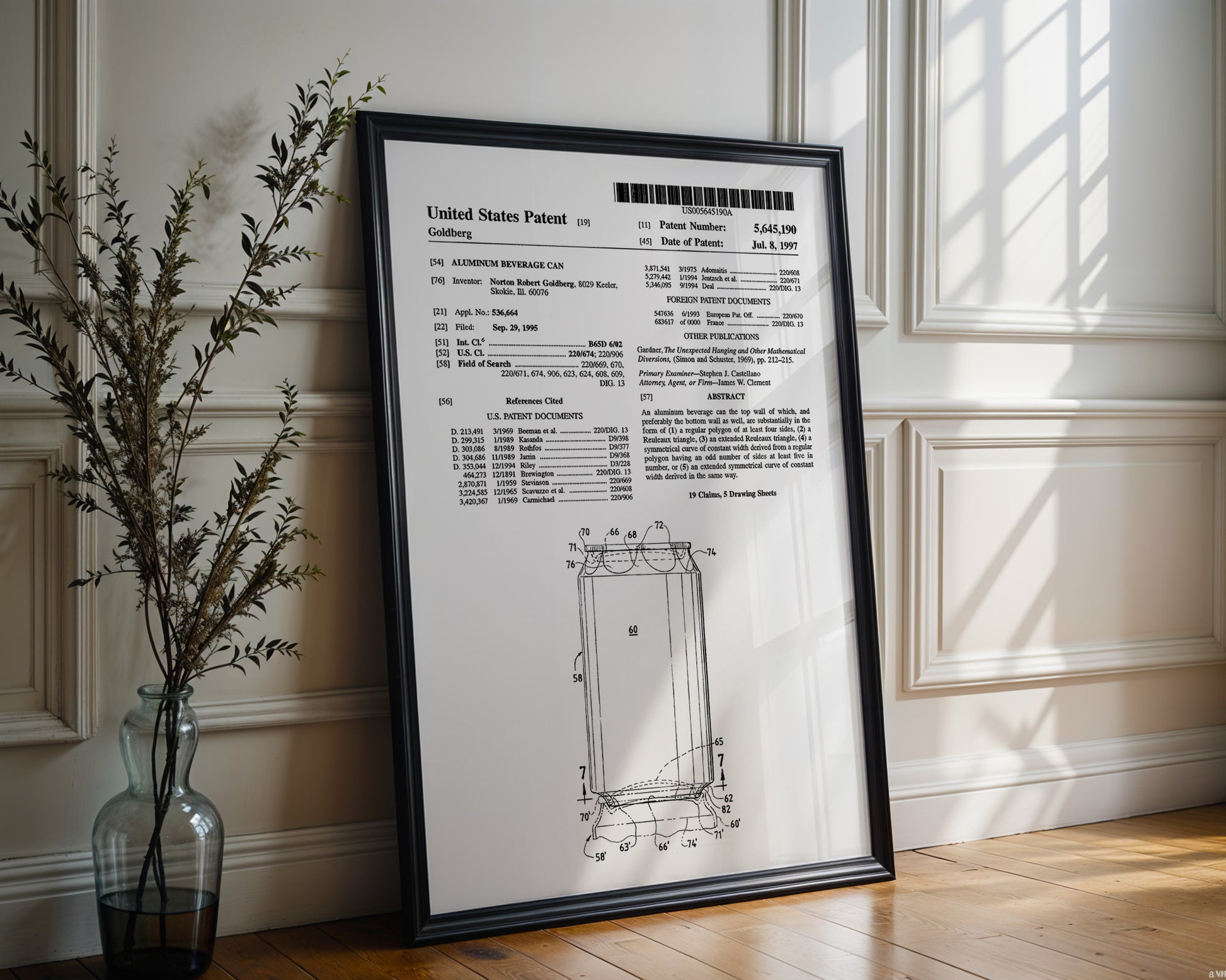 Aluminum Beverage Can 1997 Patent Poster - GroovyGrove