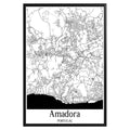 Amadora Portugal City Map Poster - GroovyGrove