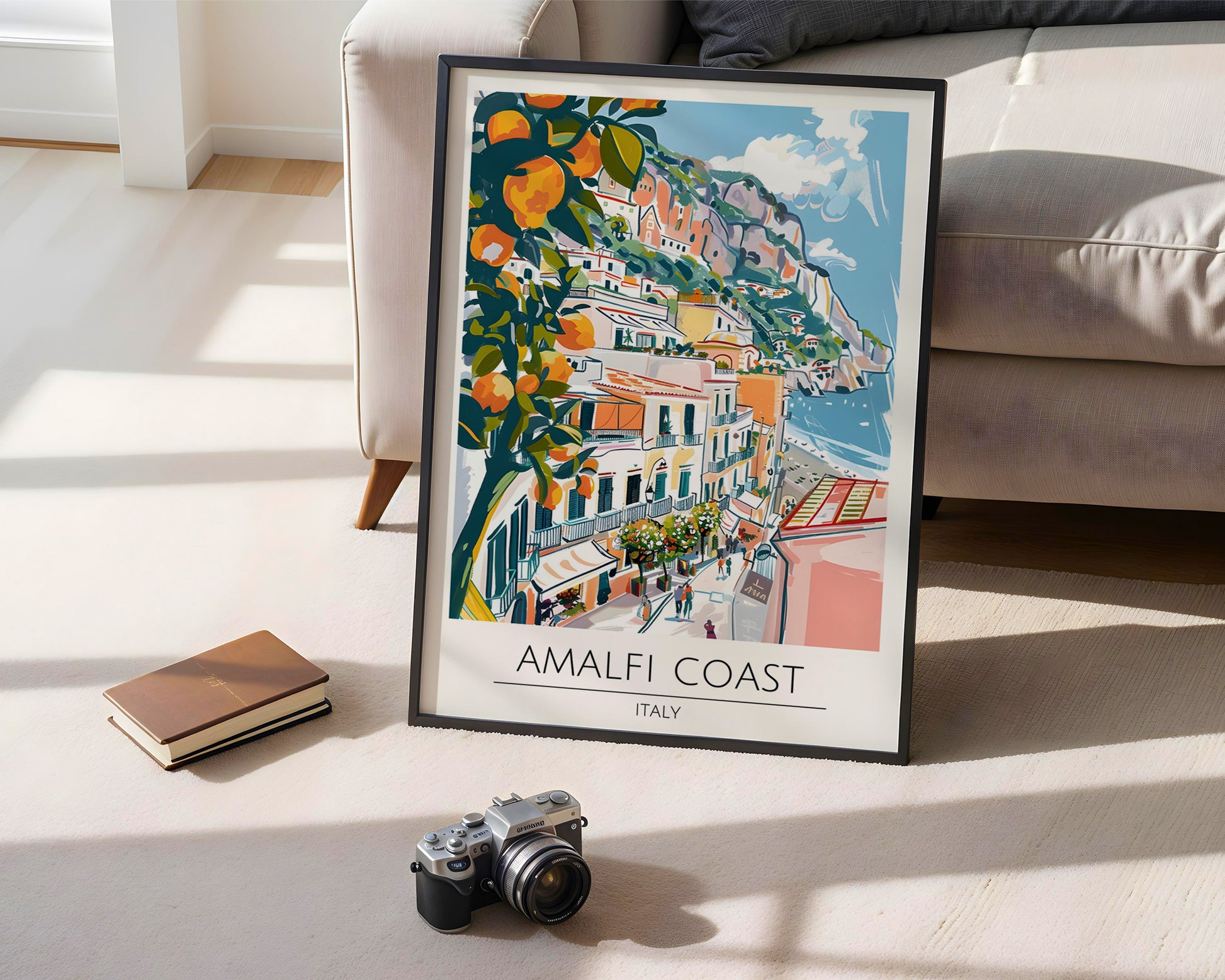 Amalfi Coast Italy Travel Poster - GroovyGrove