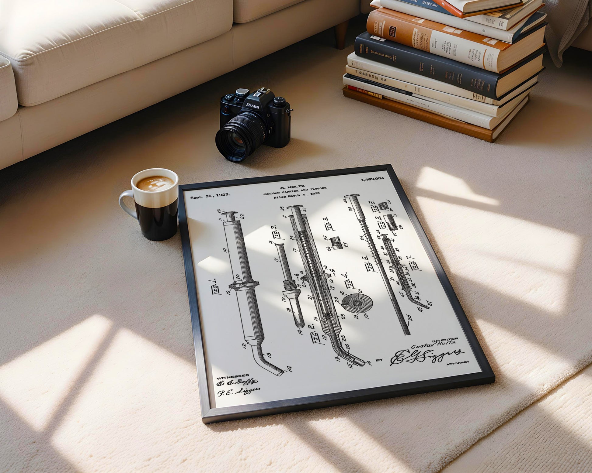 Amalgam Carrier Dental 1923 Patent Poster - GroovyGrove