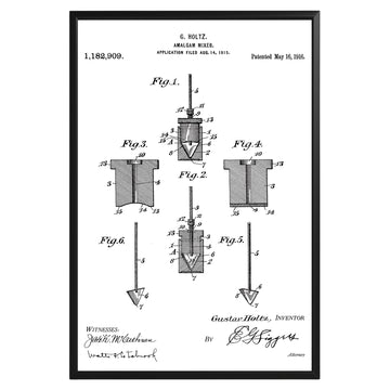 Amalgam Mixer Dental 1916 Patent Poster - GroovyGrove