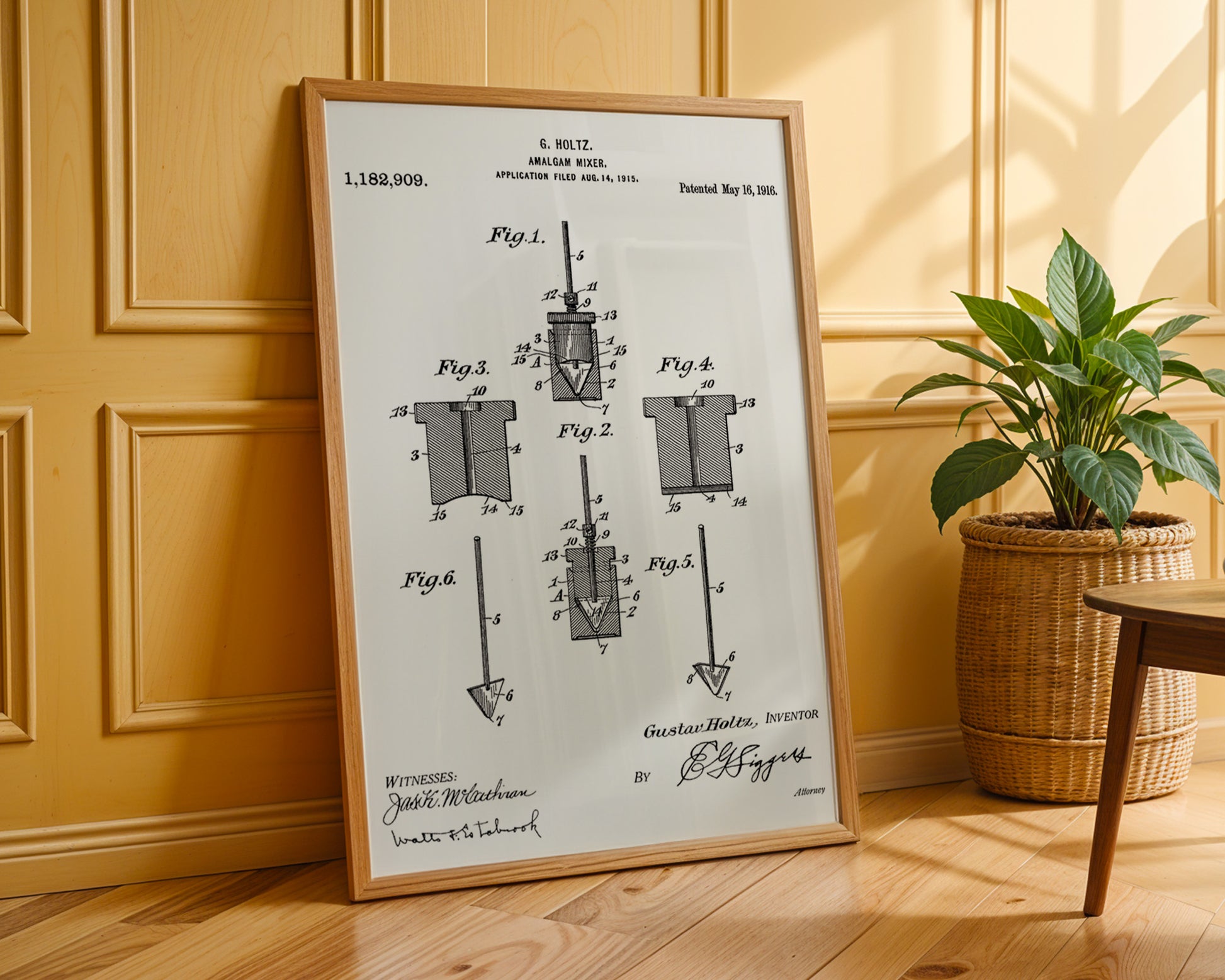 Amalgam Mixer Dental 1916 Patent Poster - GroovyGrove